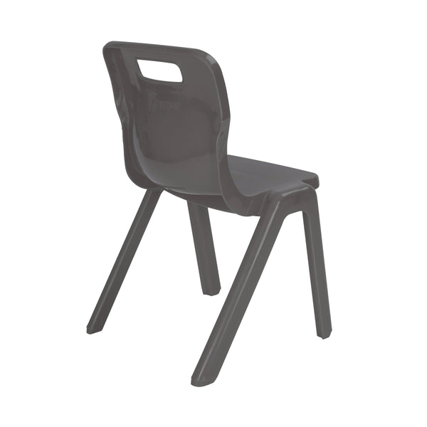 Titan One Piece Classroom Chair 482x510x829mm Charcoal Kf72177