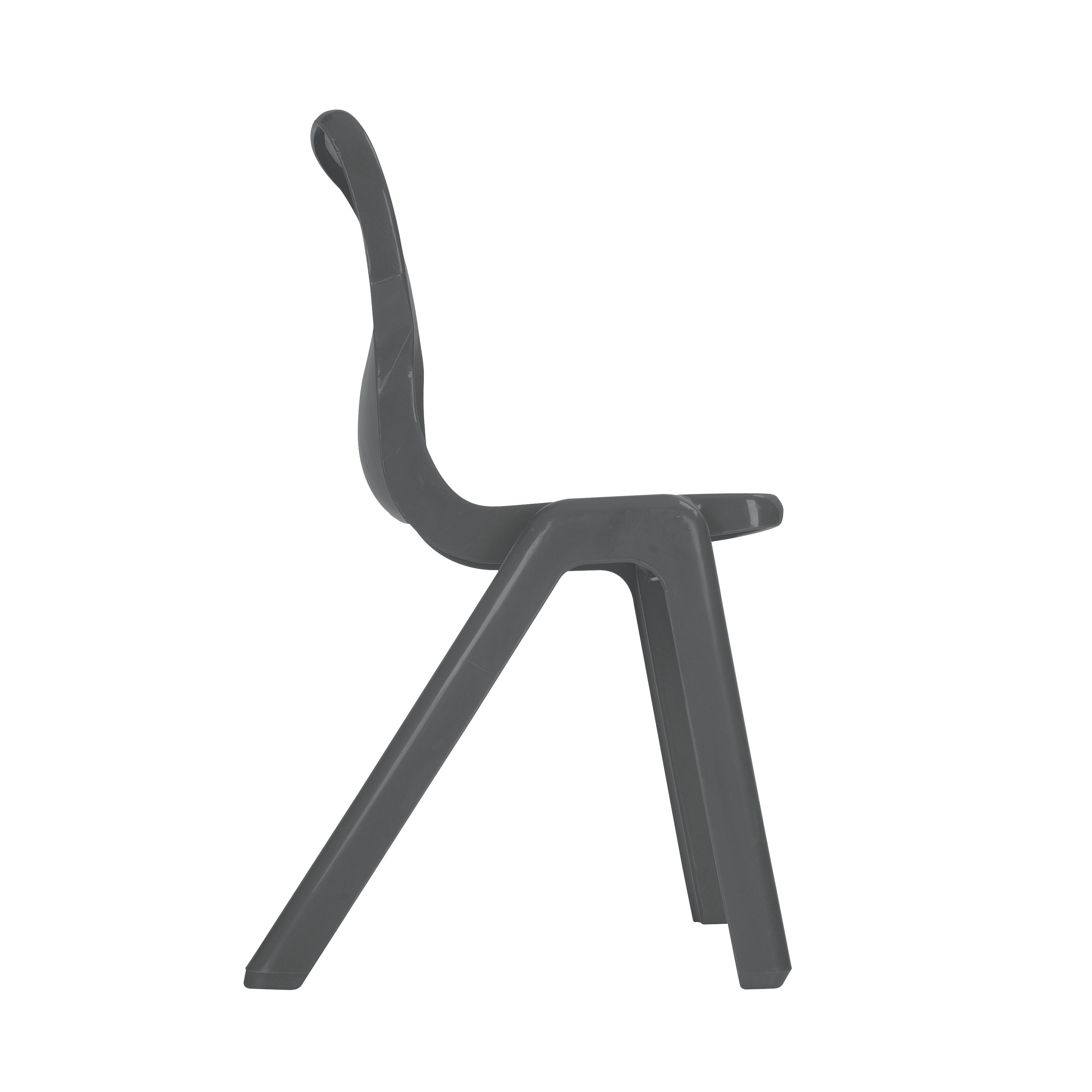 Titan One Piece Classroom Chair 482x510x829mm Charcoal Kf72177