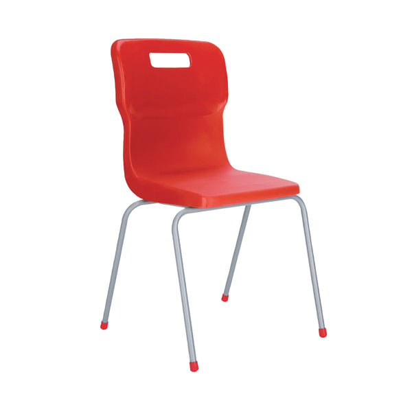 TITAN 4 Leg Classroom Chair Red – (Pack of 1)
