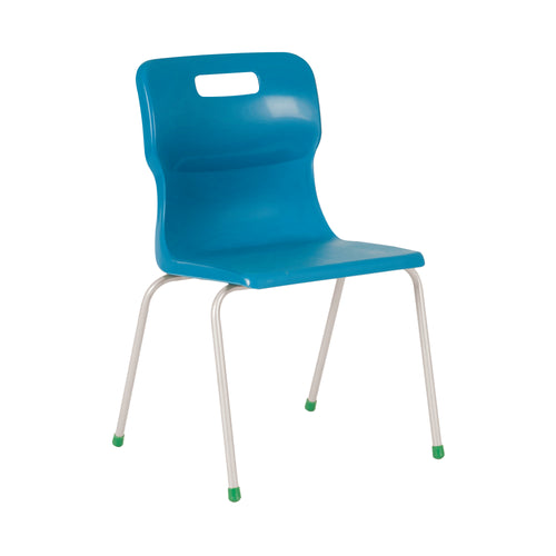 Titan 4 Leg Classroom Chair 497x477x790mm Blue KF72190