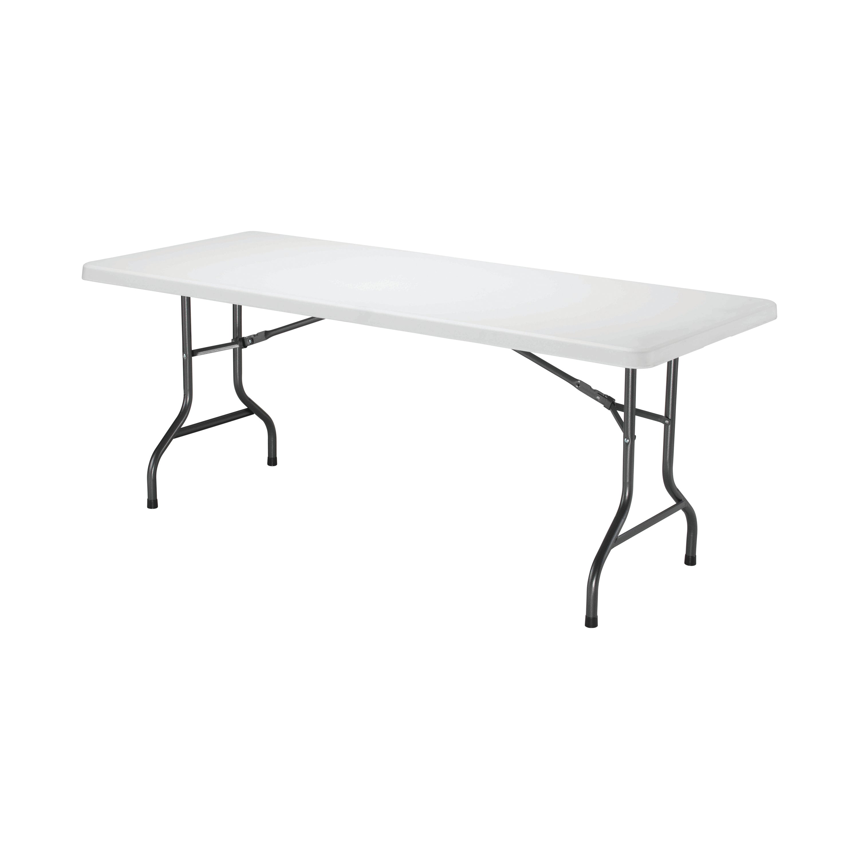 Jemini Rectangular Folding Table 1830x760x740mm White KF72330