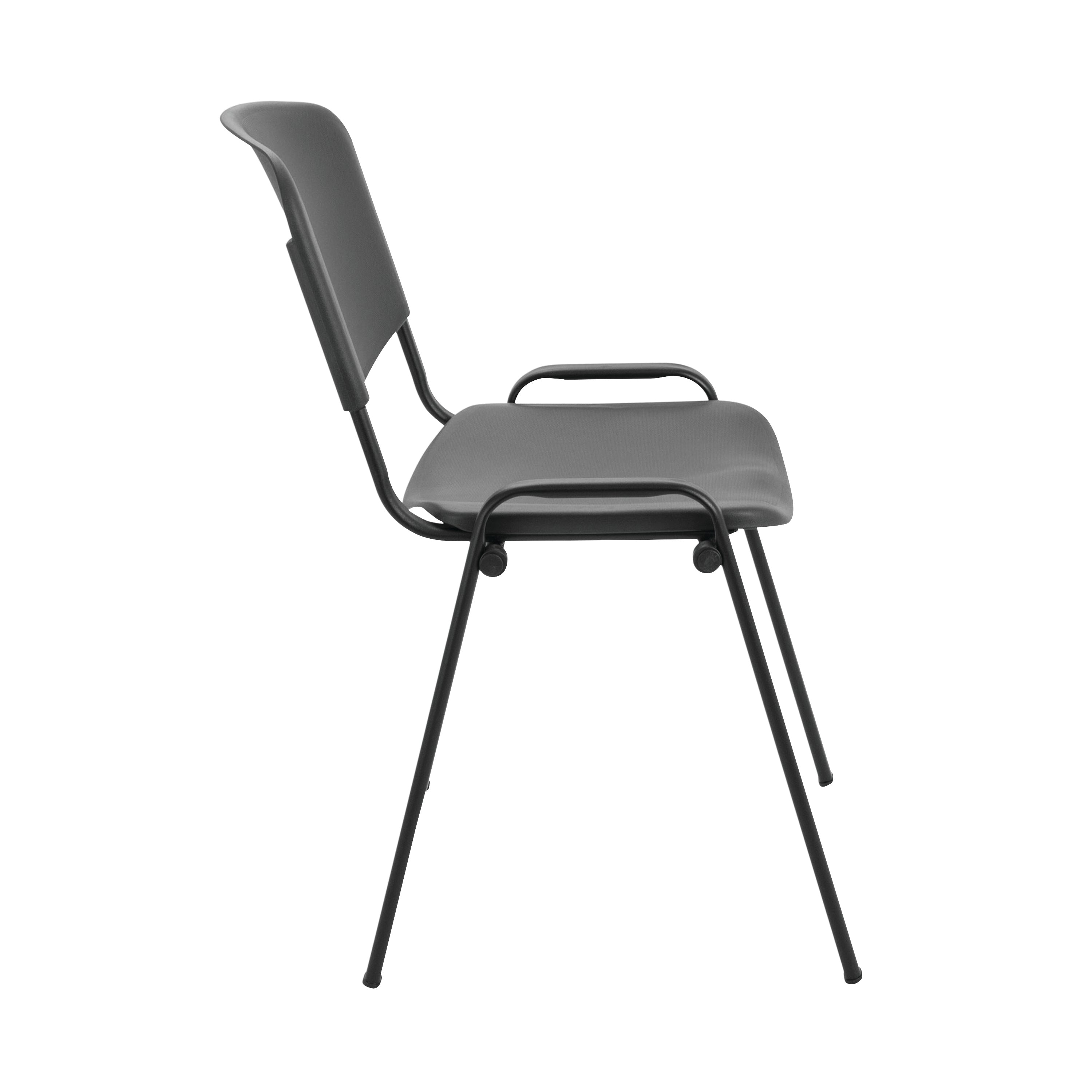 Jemini Multipurpose Stacking Chair Polypropylene 610x535x780mm Charcoal KF72369