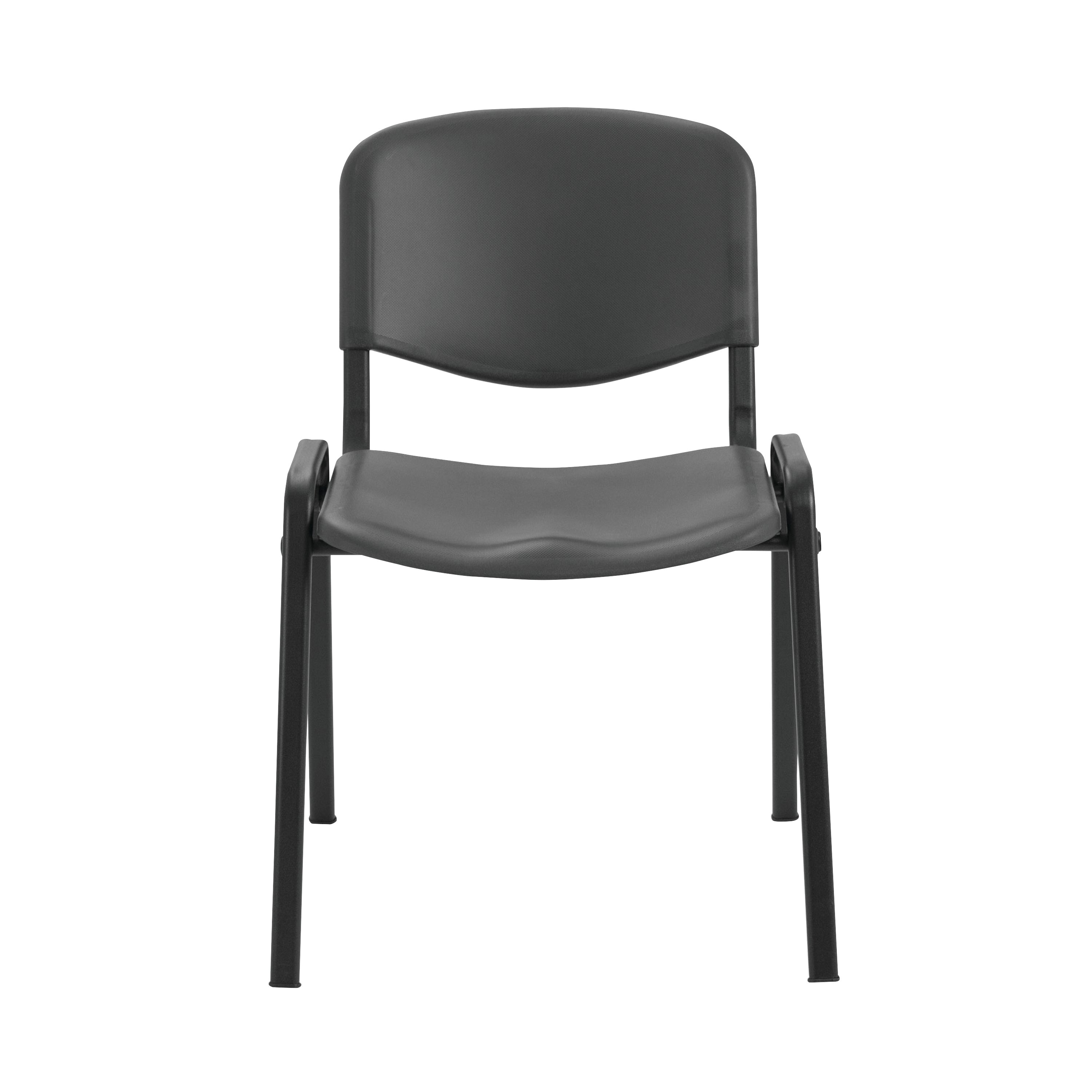 Jemini Multipurpose Stacking Chair Polypropylene 610x535x780mm Charcoal KF72369