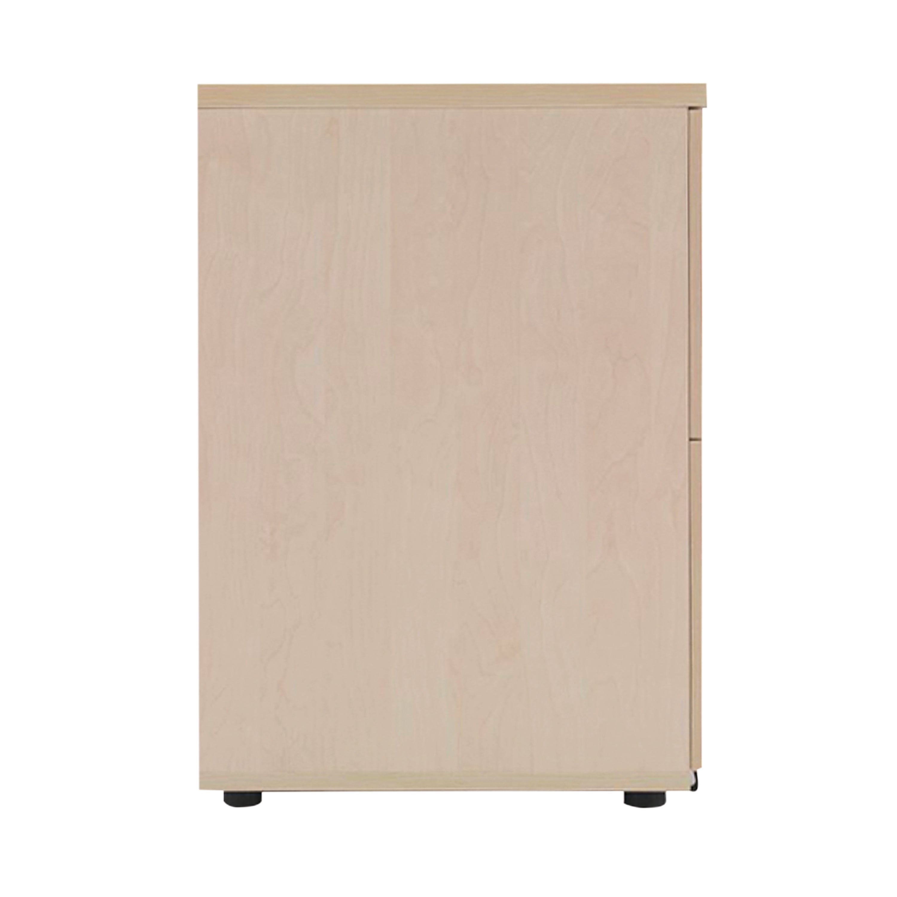Jemini 2 Drawer Desk Side Filing Cabinet 800x600x730mm Maple Kf72418