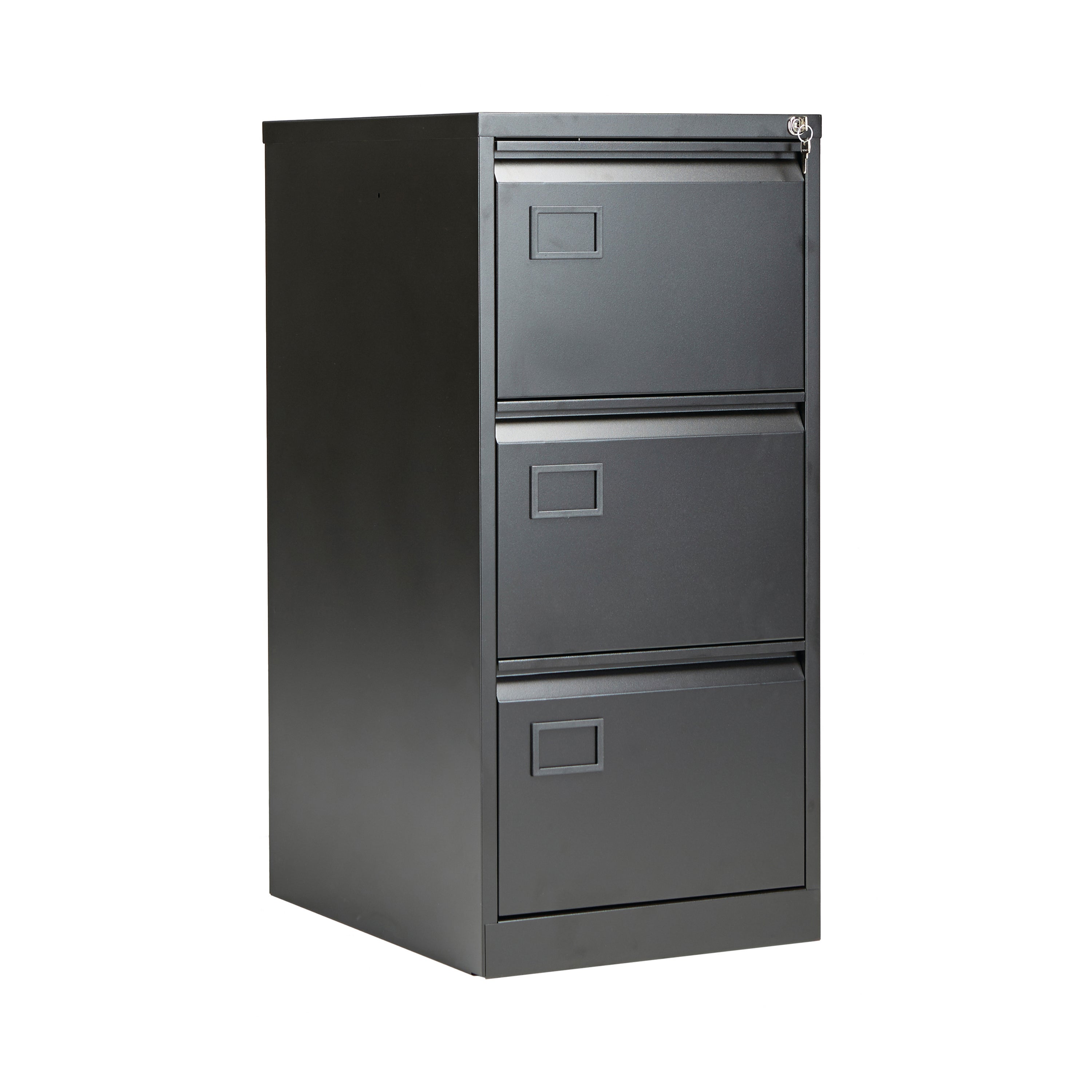 Jemini 3 Drawer Filing Cabinet 470x622x1016mm Black Kf72586
