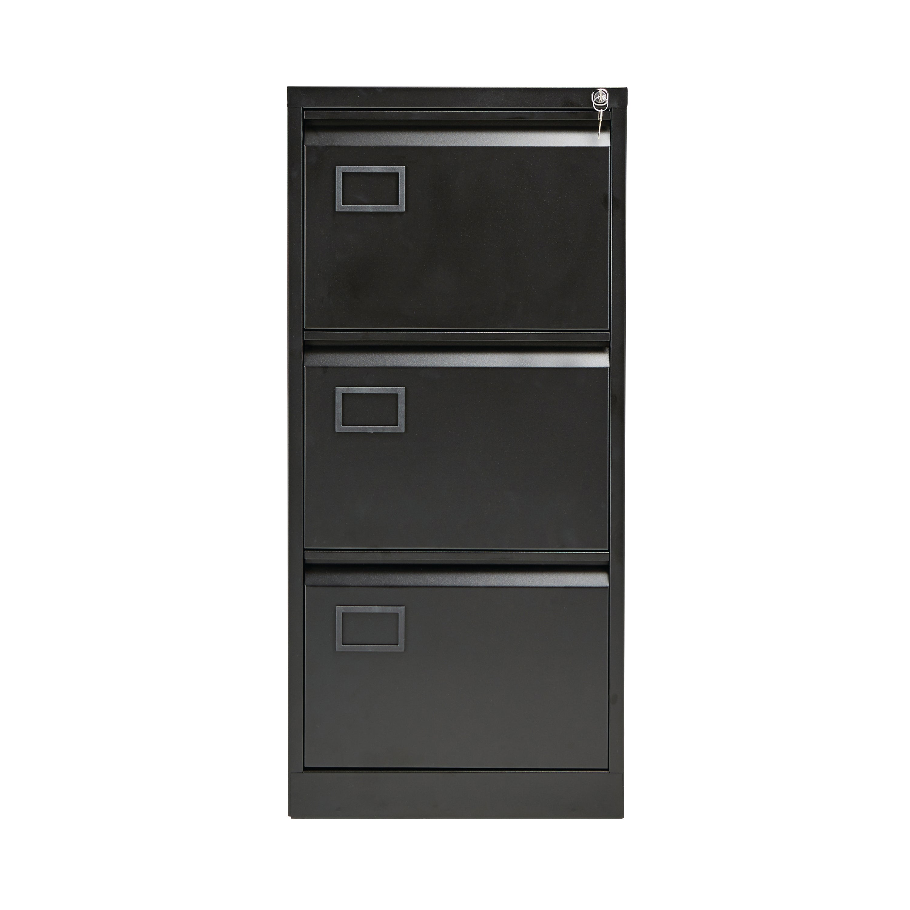 Jemini 3 Drawer Filing Cabinet 470x622x1016mm Black Kf72586