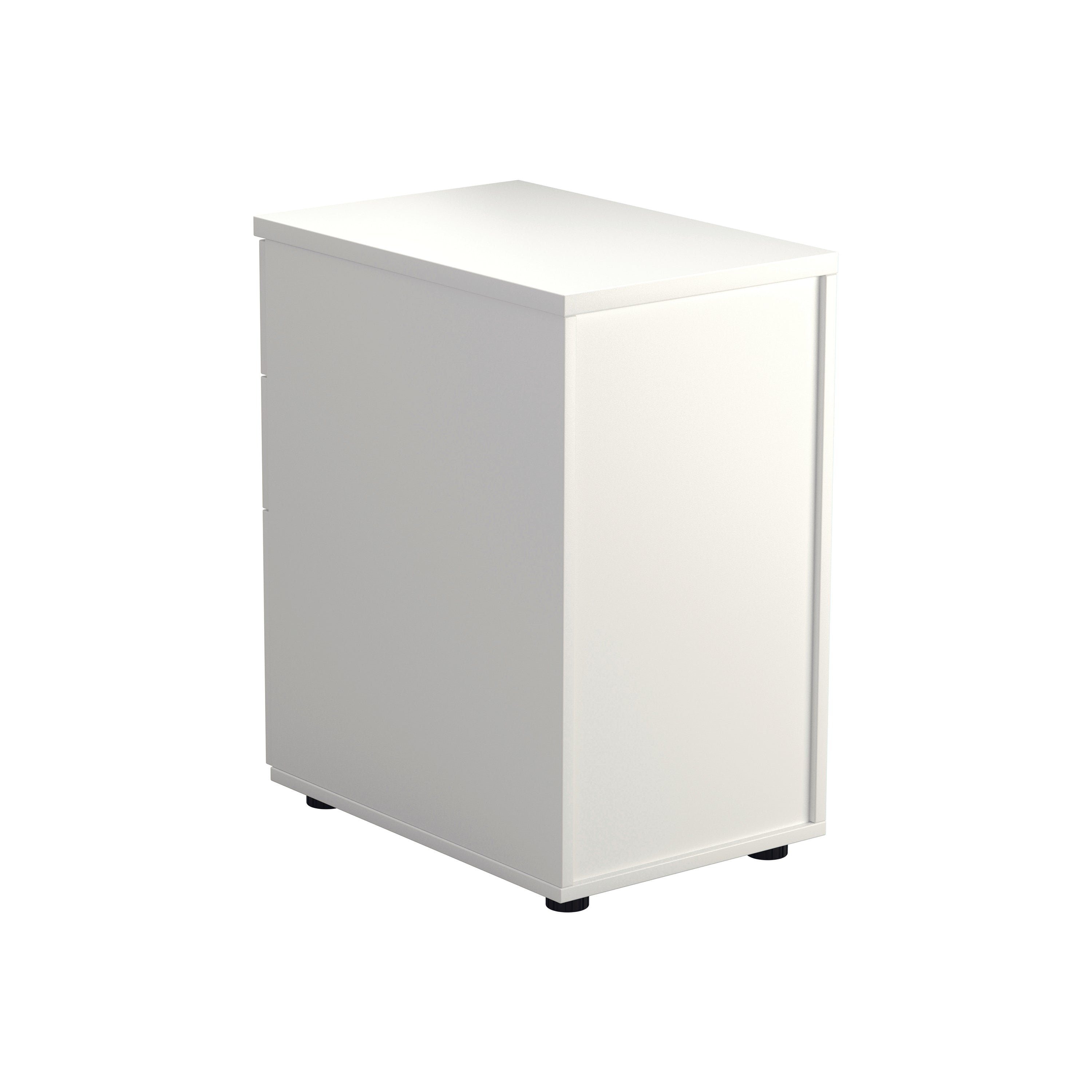 Jemini 3 Drawer Desk High Pedestal 404x800x730mm White Kf74150