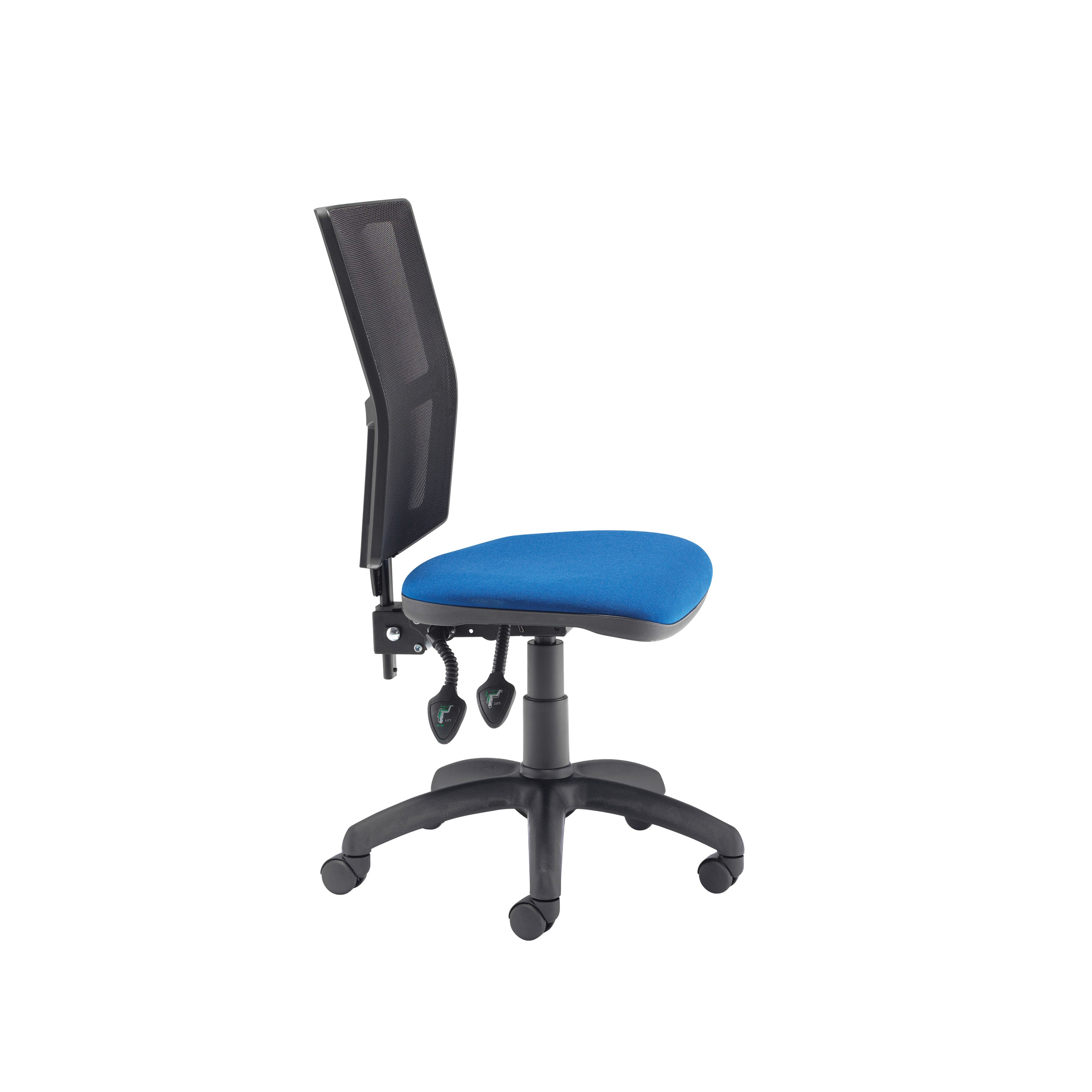 Jemini Medway High Back Operators Chair 640x640x1010-1175mm Mesh Back Blue Kf74197