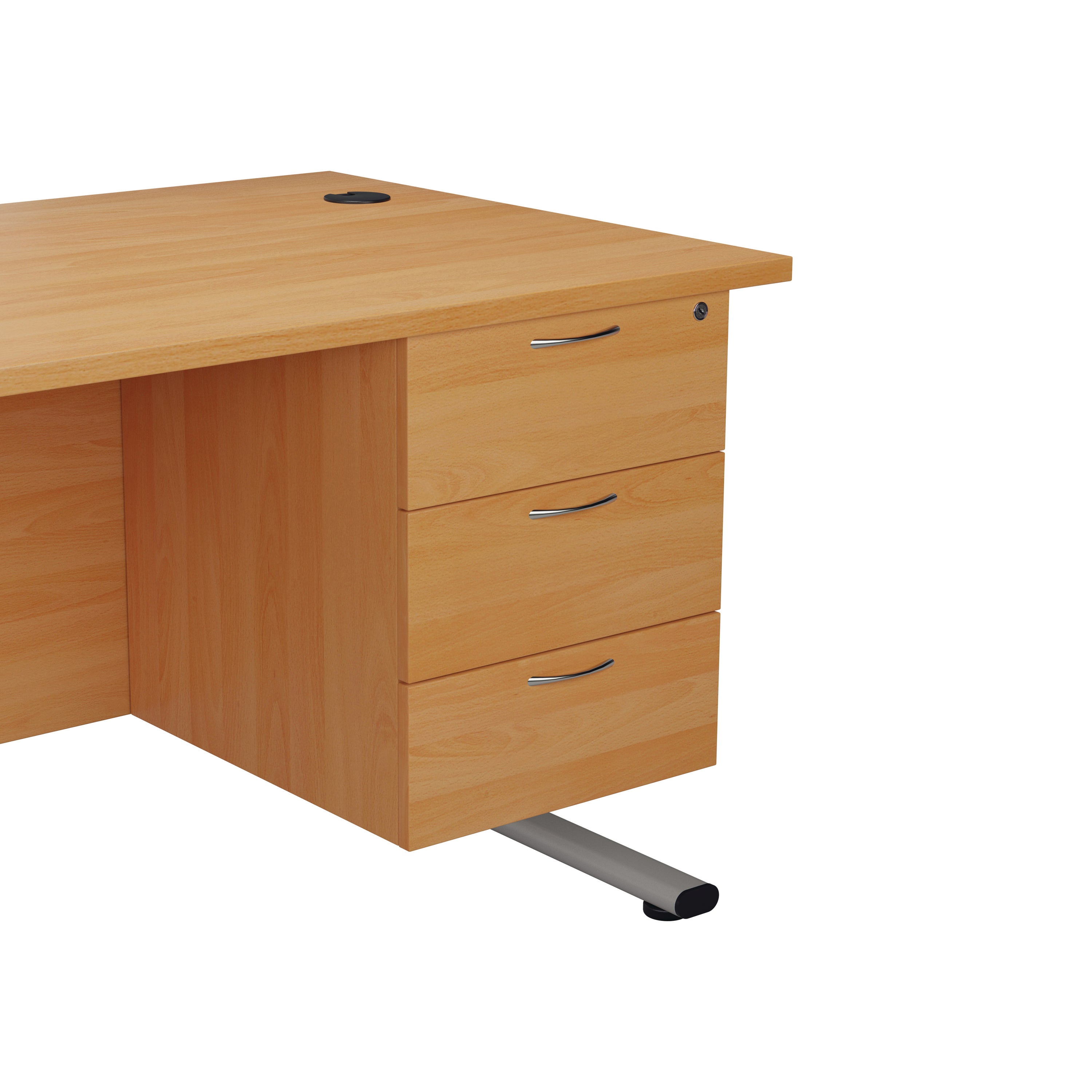 Jemini 3 Drawer Fixed Pedestal 400x655x495mm Beech Kf74417