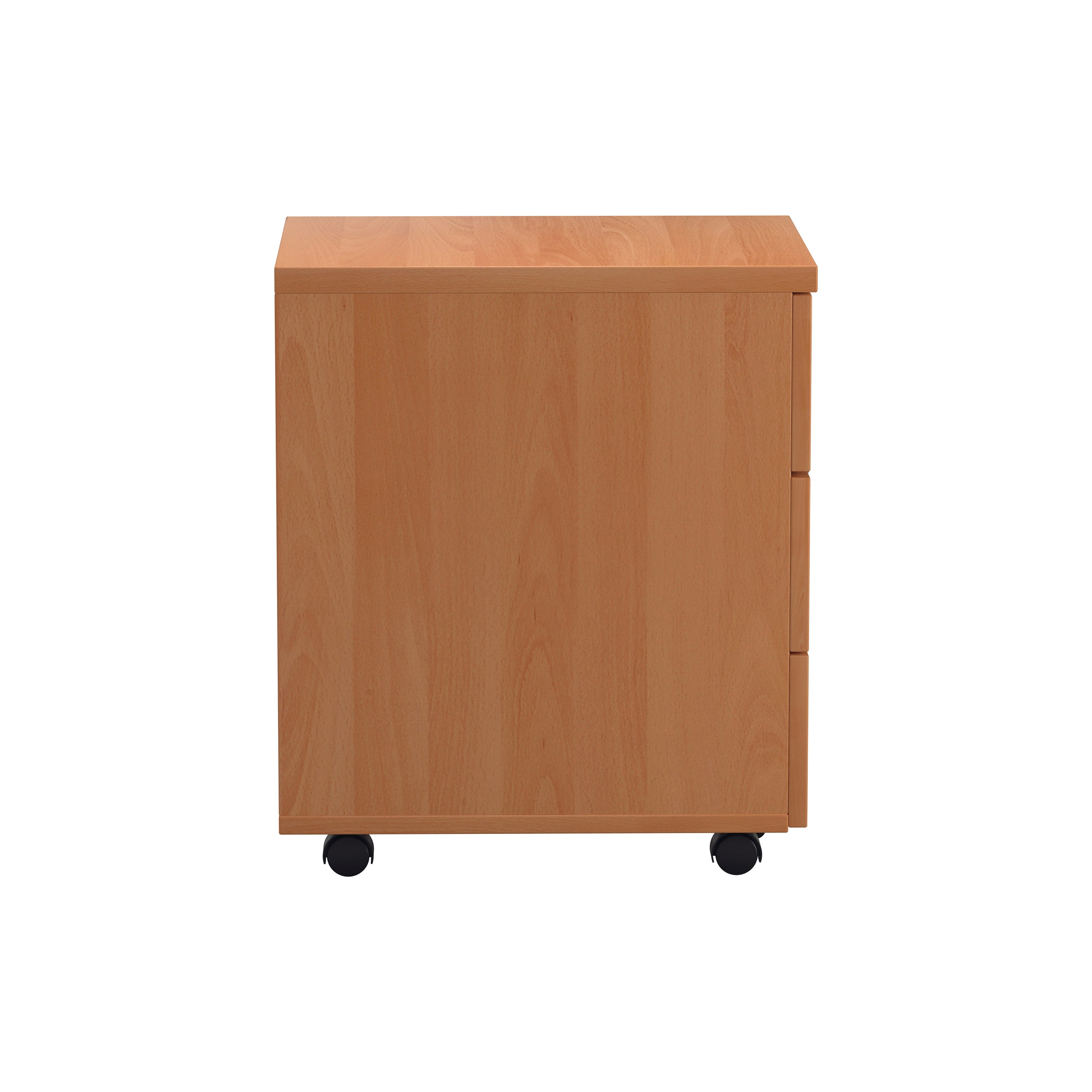 Jemini 3 Drawer Mobile Pedestal 400x500x595mm Beech Kf74484