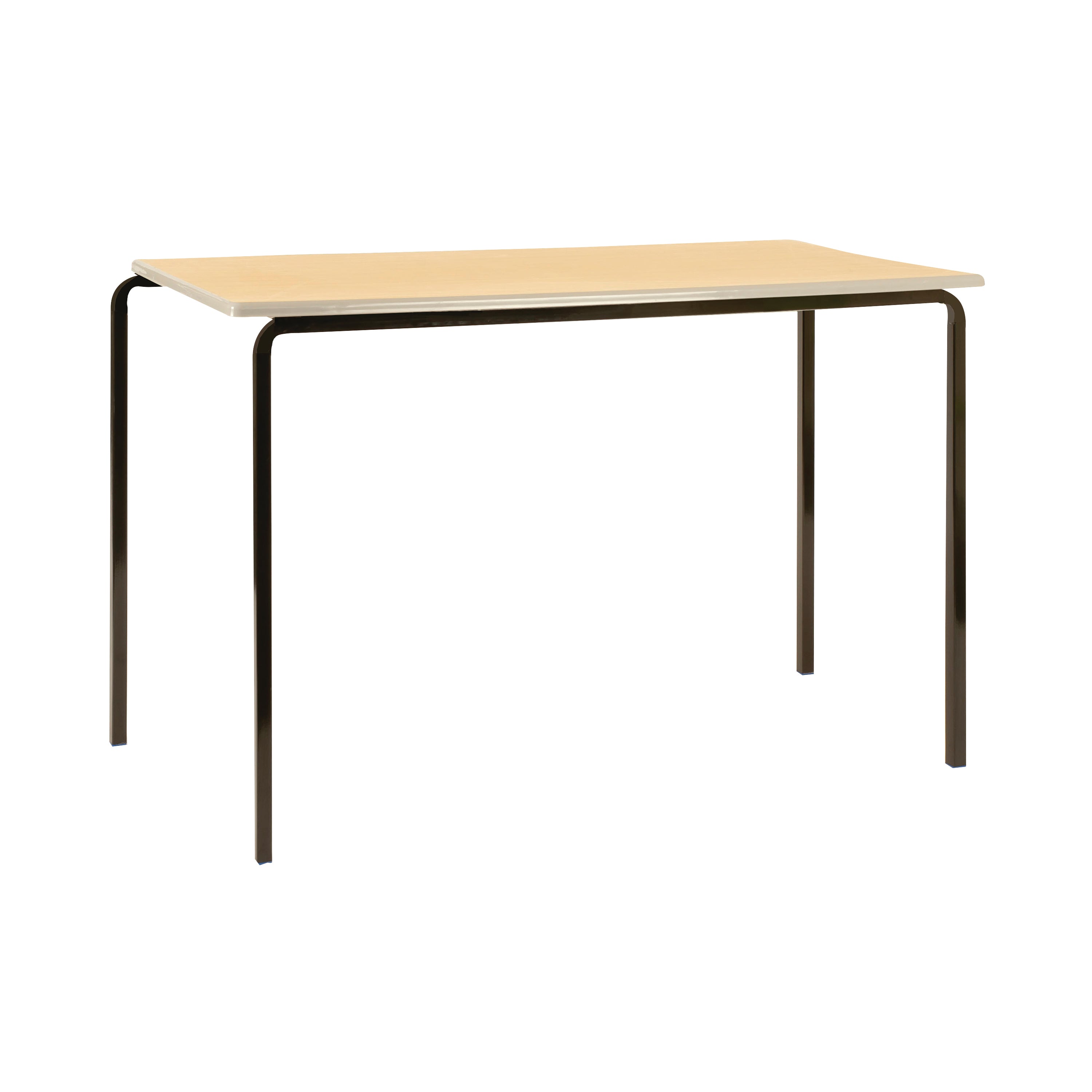 Jemini Polyurethane Edged Class Table 1200x600x590mm Beech/Black (Pack of 4) KF74563