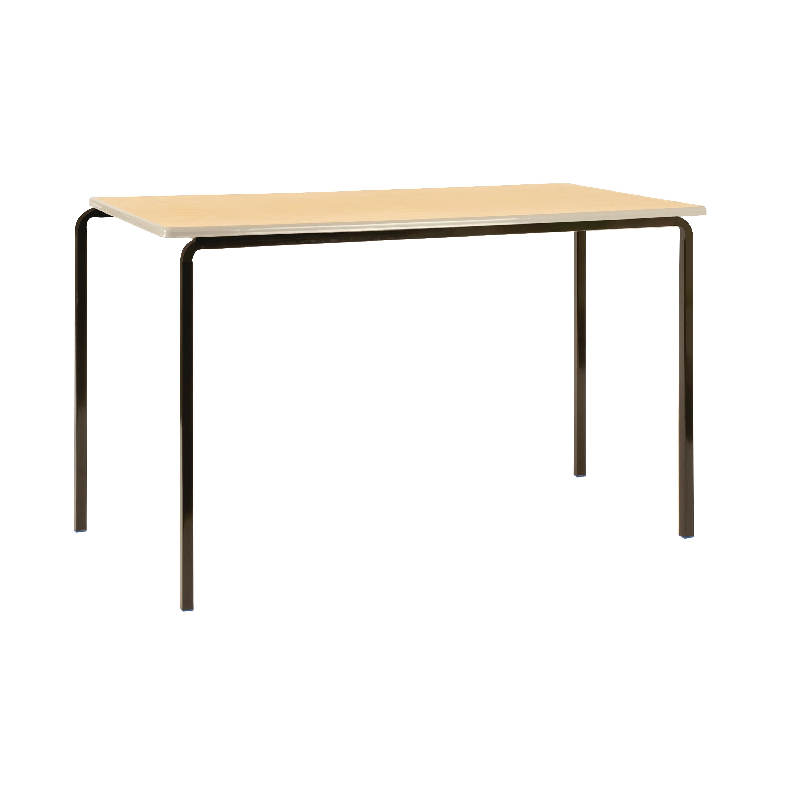 Jemini Polyurethane Edged Class Table 1200x600x710mm Beech/Black (Pack of 4) KF74565