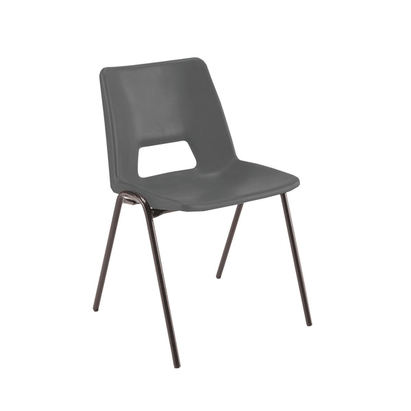 Jemini Stacking Chair 490x475x725mm Polypropylene Black – (Pack of 1)