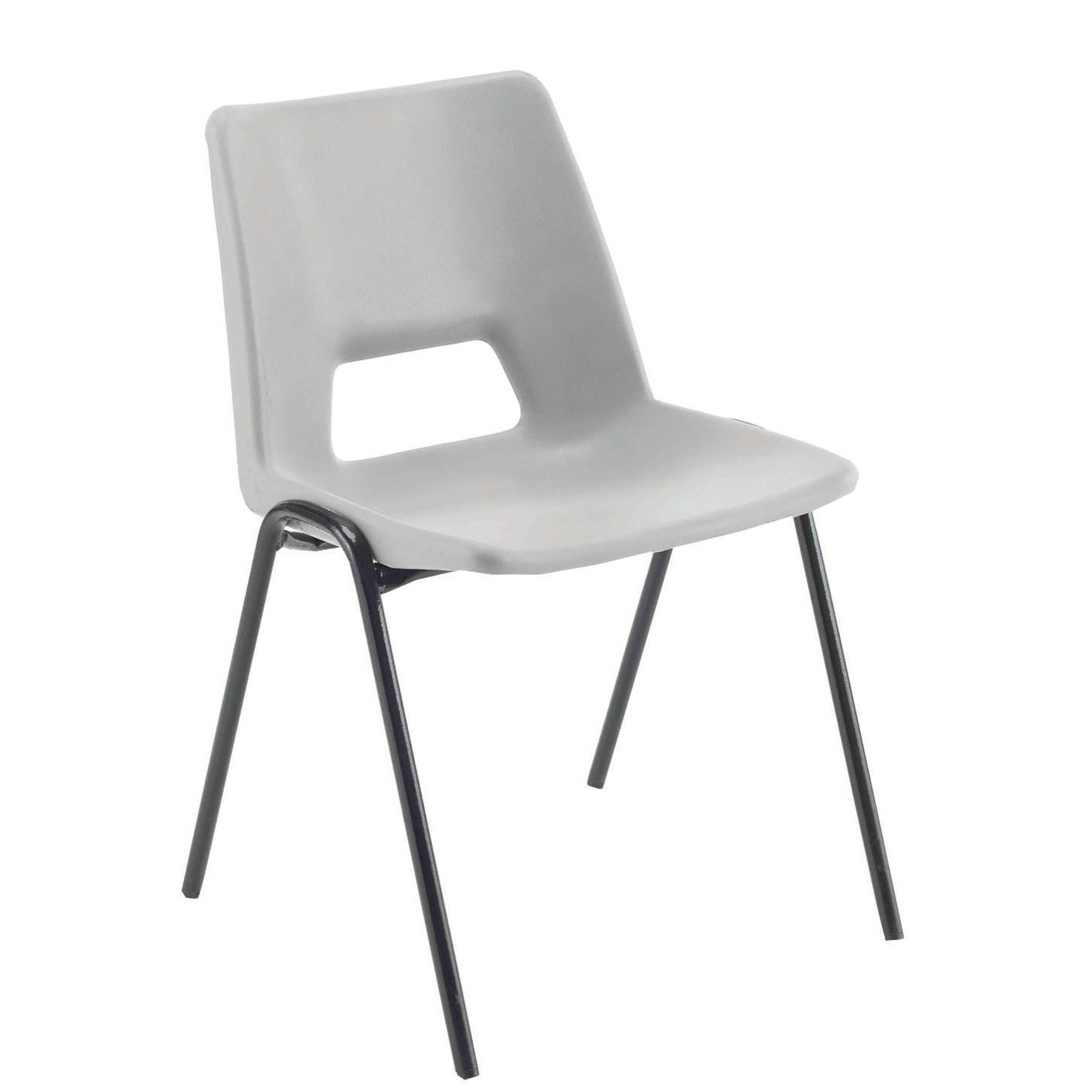 Jemini Stacking Chair 490x475x725mm Polypropylene Grey – (Pack of 1)
