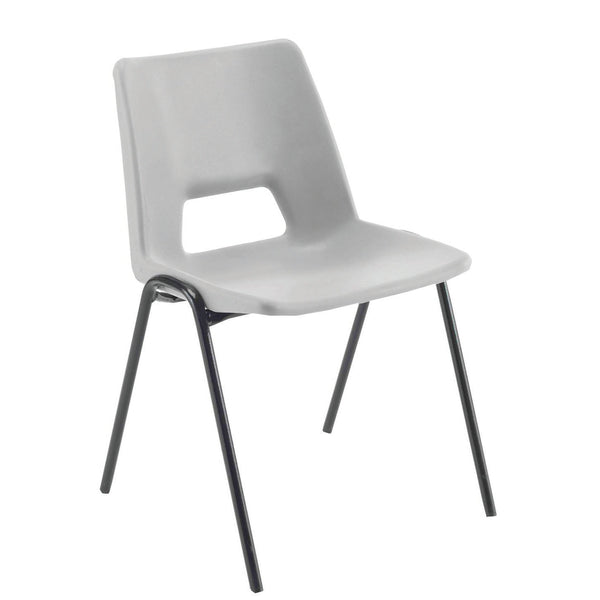 Jemini Stacking Chair 490x475x725mm Polypropylene Grey – (Pack of 1)