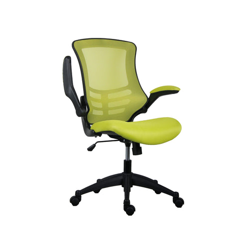 Jemini Jaya Mesh Back Chair With Folding Arms 680x670x1070mm Green Kf77786