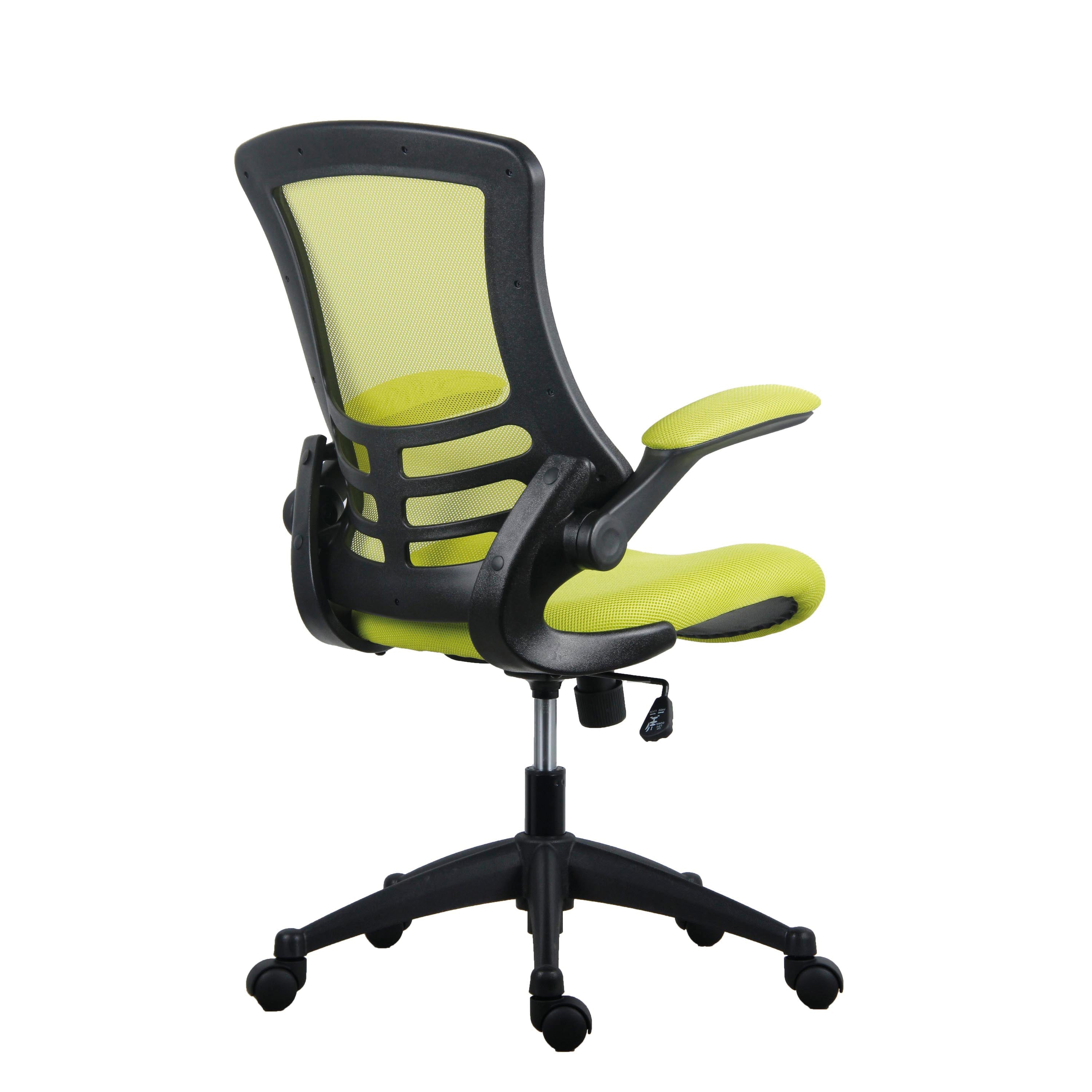 Jemini Jaya Mesh Back Chair With Folding Arms 680x670x1070mm Green Kf77786