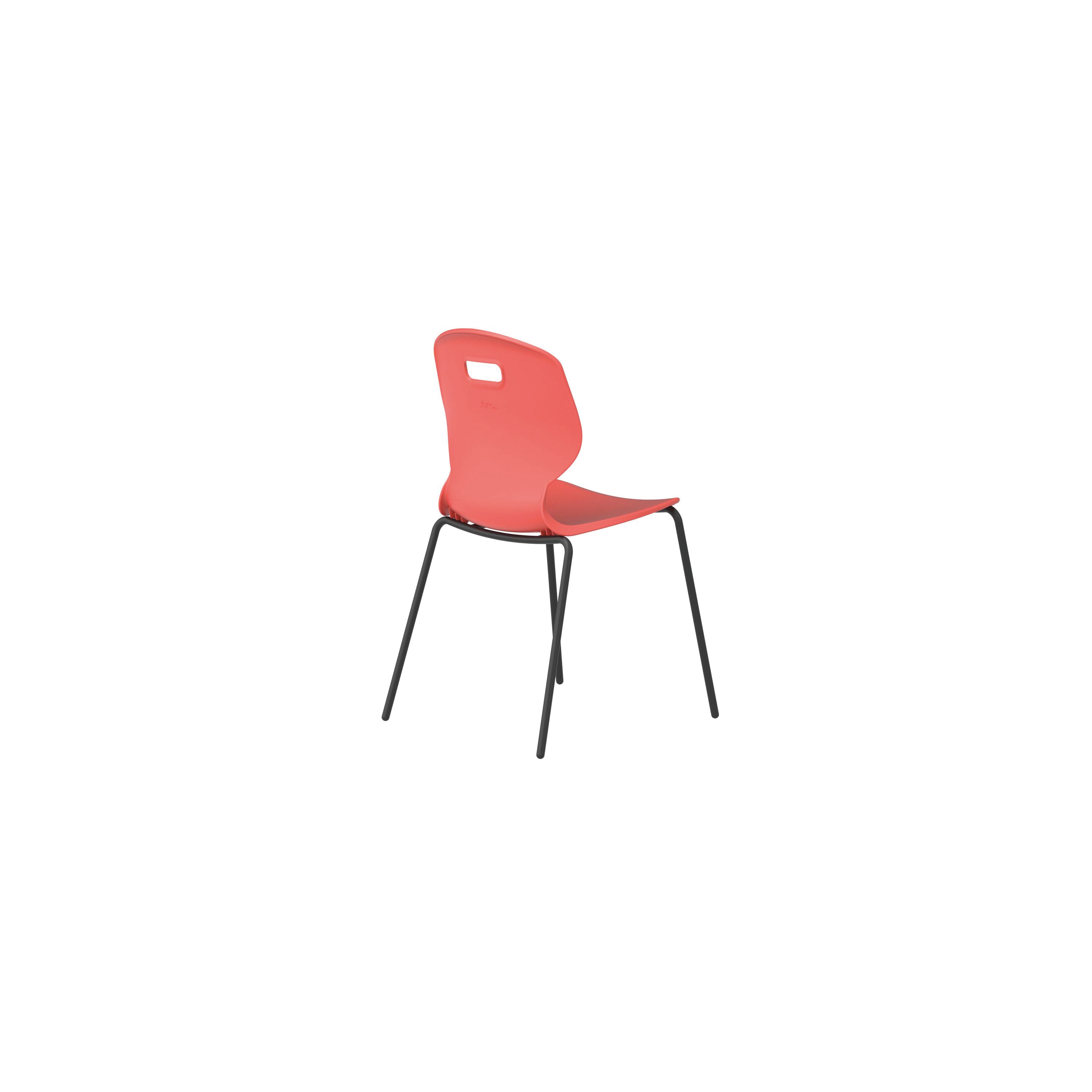 Titan Arc Four Leg Classroom Chair Size 6 Coral Kf77797