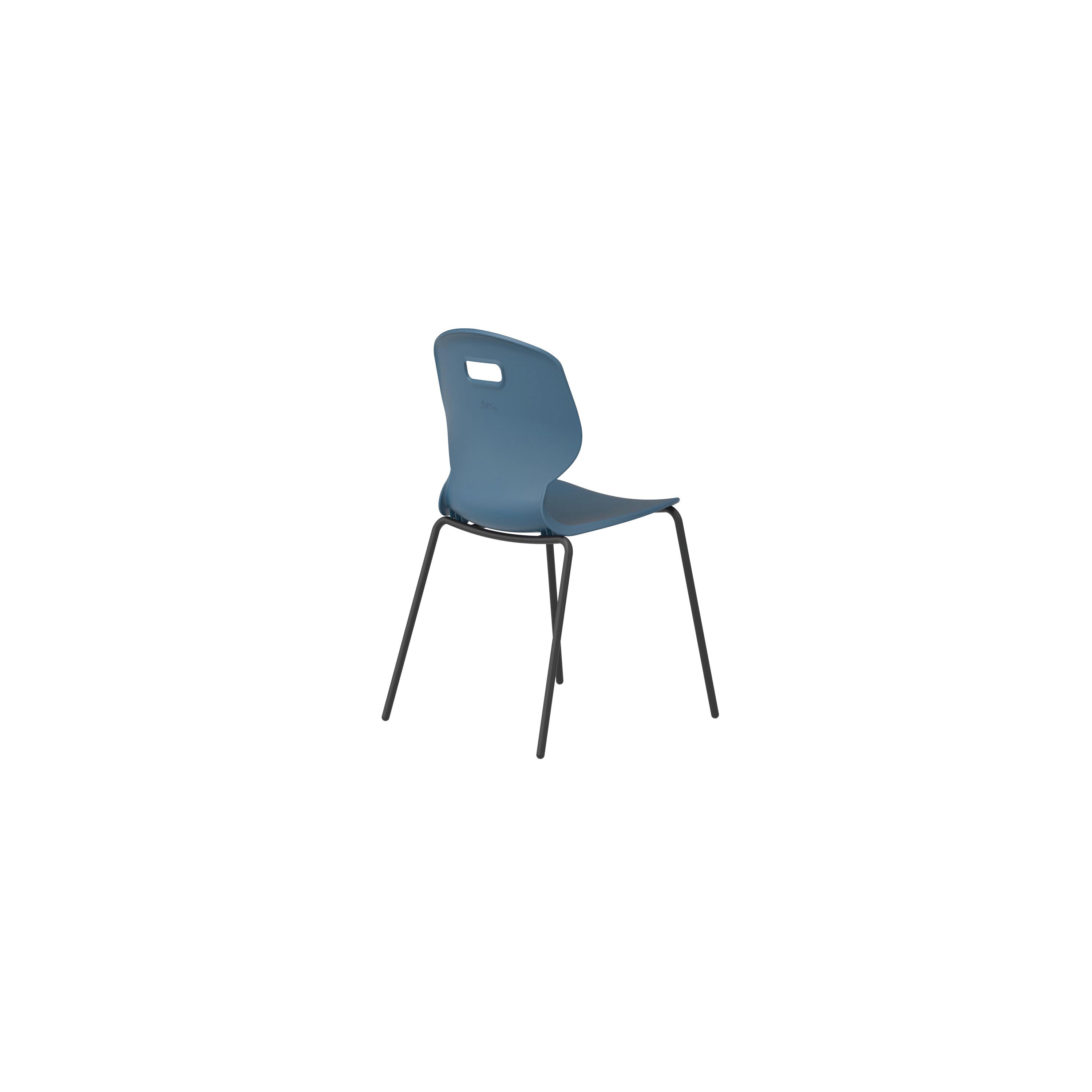 Titan Arc Four Leg Classroom Chair Size 6 Steel Blue Kf77802