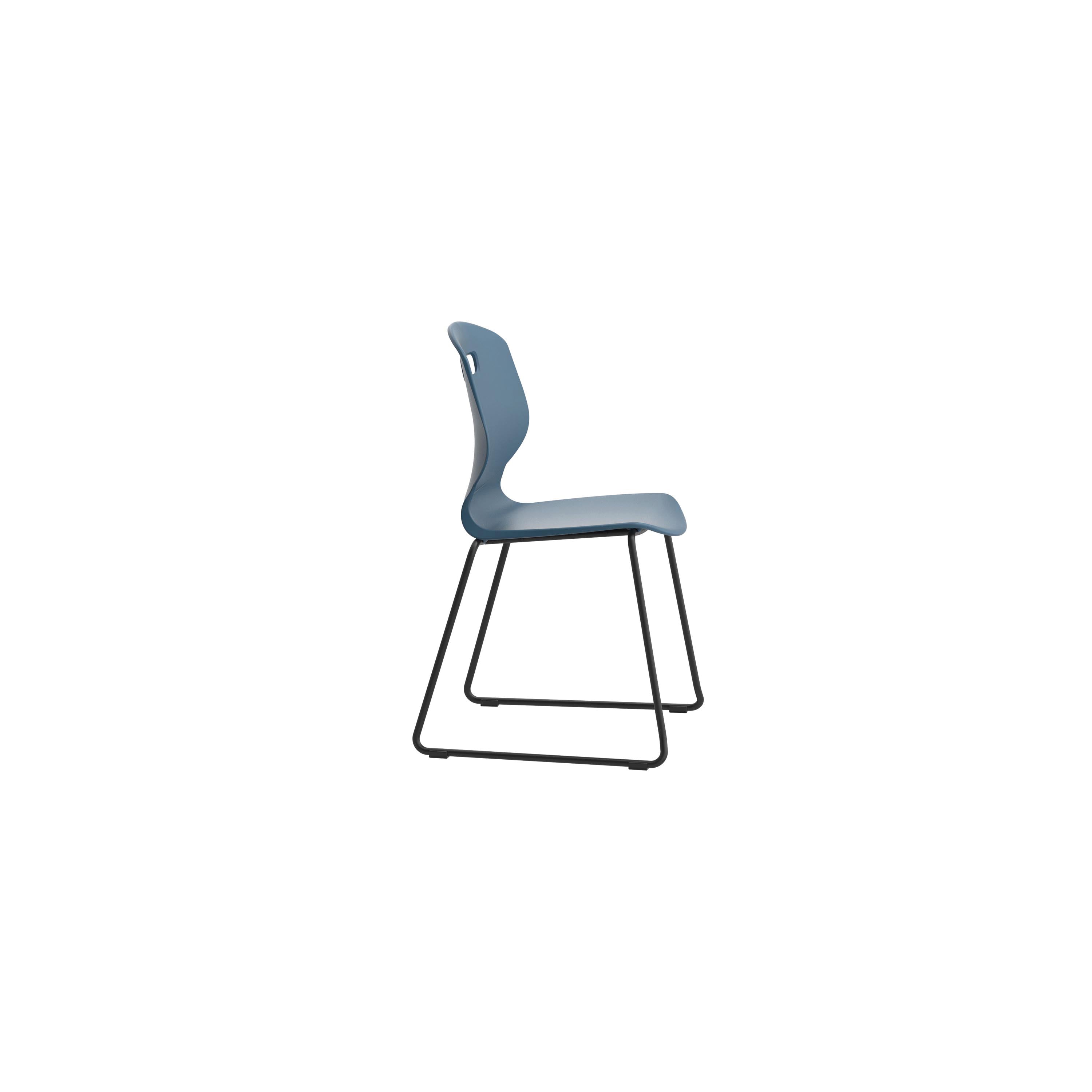 Titan Arc Skid Base Chair Size 6 Steel Blue Kf77816