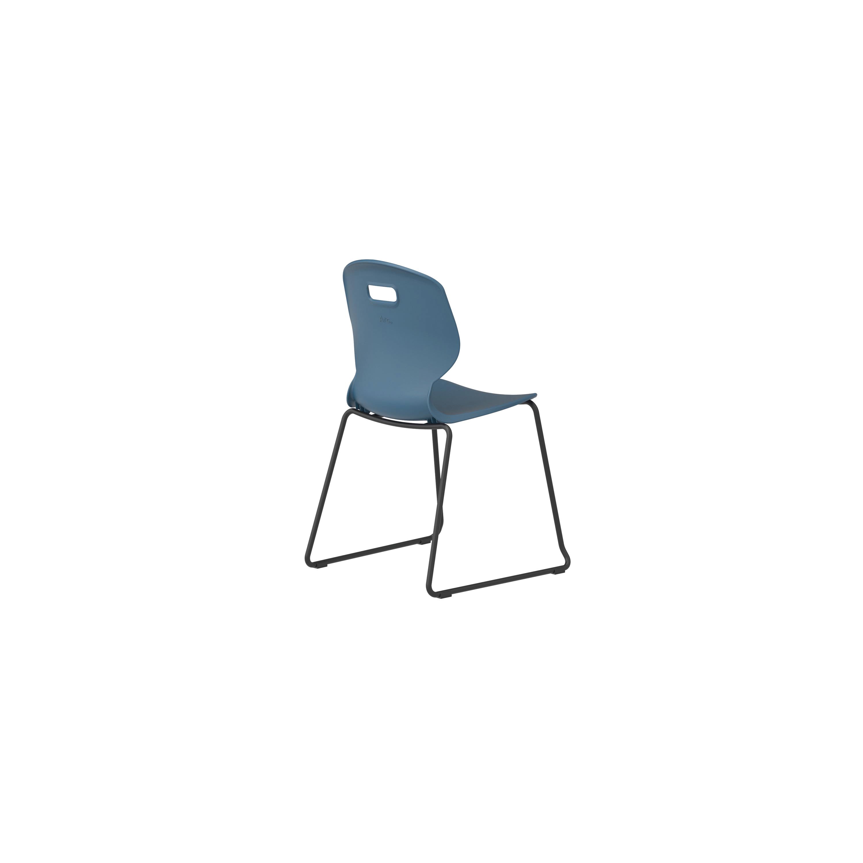 Titan Arc Skid Base Chair Size 6 Steel Blue Kf77816