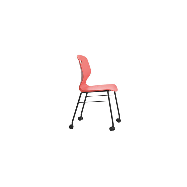 Titan Arc Mobile Four Leg Chair Size 6 Coral Kf77832
