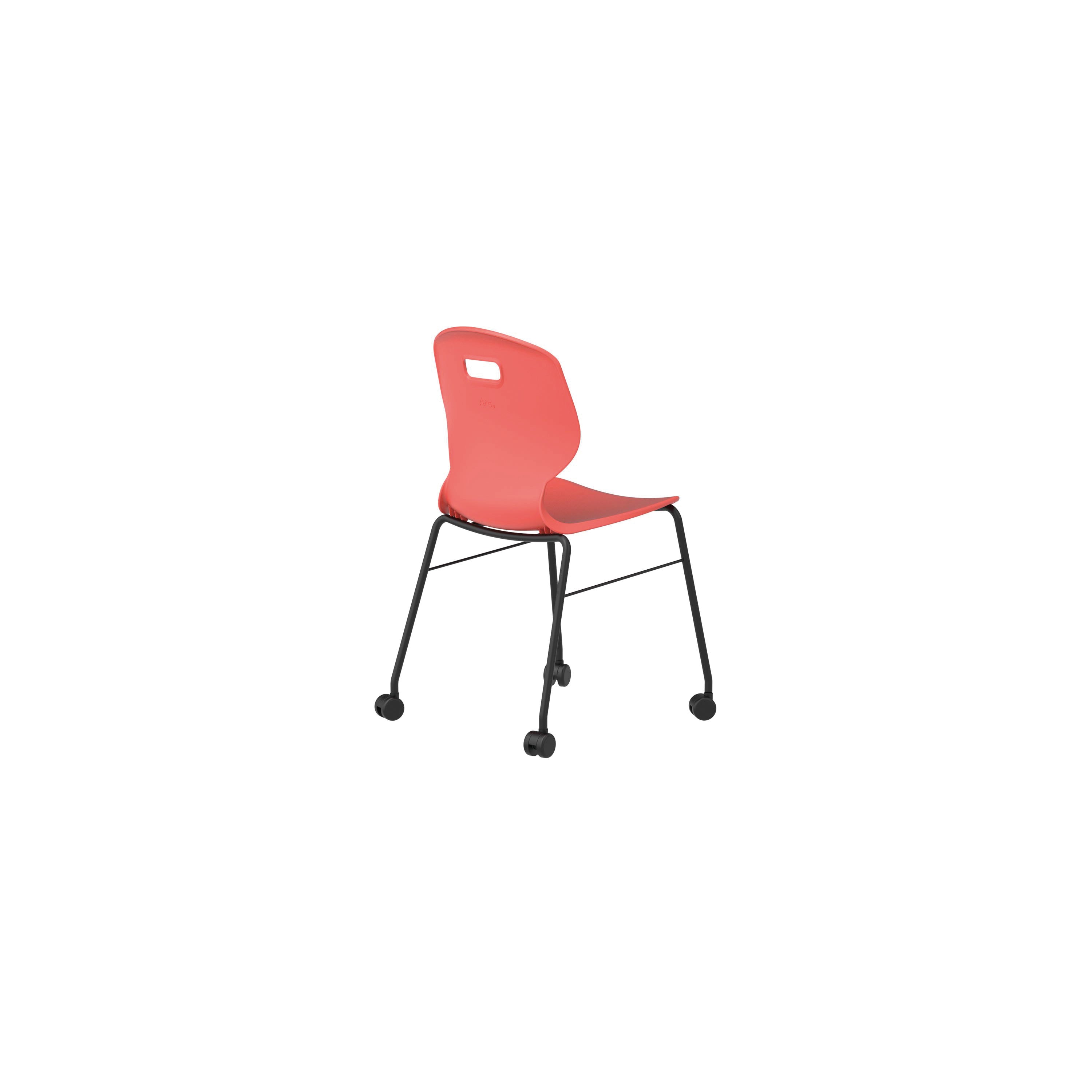 Titan Arc Mobile Four Leg Chair Size 6 Coral Kf77832