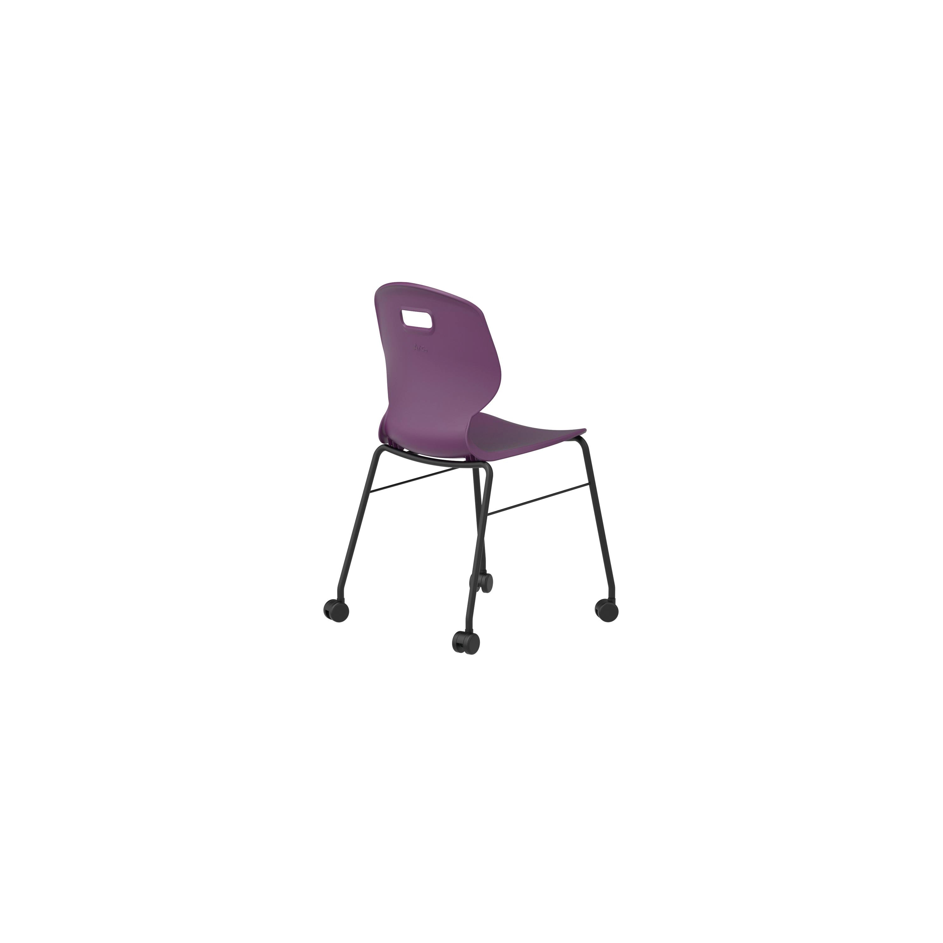 Titan Arc Mobile Four Leg Chair Size 6 Grape Kf77834