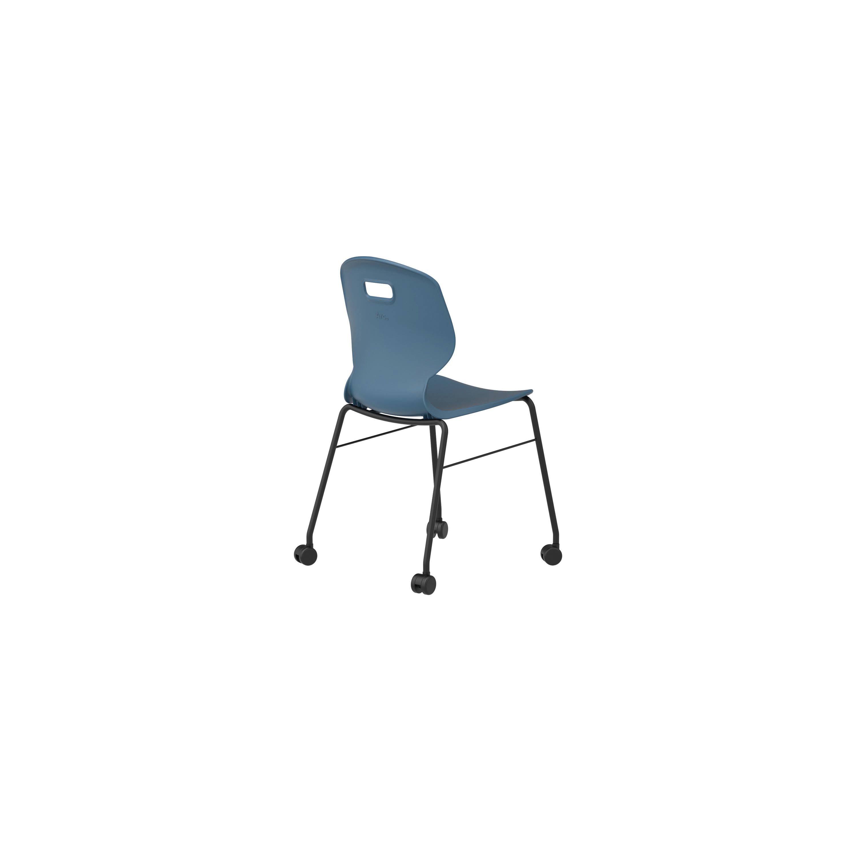 Titan Arc Mobile Four Leg Chair Size 6 Steel Blue Kf77837