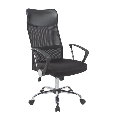 Jemini Carlos Mesh Back Chair With Arms 650x650x1090mm Black Kf77909