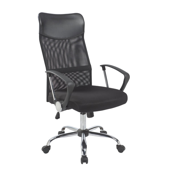 Jemini Carlos Mesh Back Chair With Arms 650x650x1090mm Black Kf77909