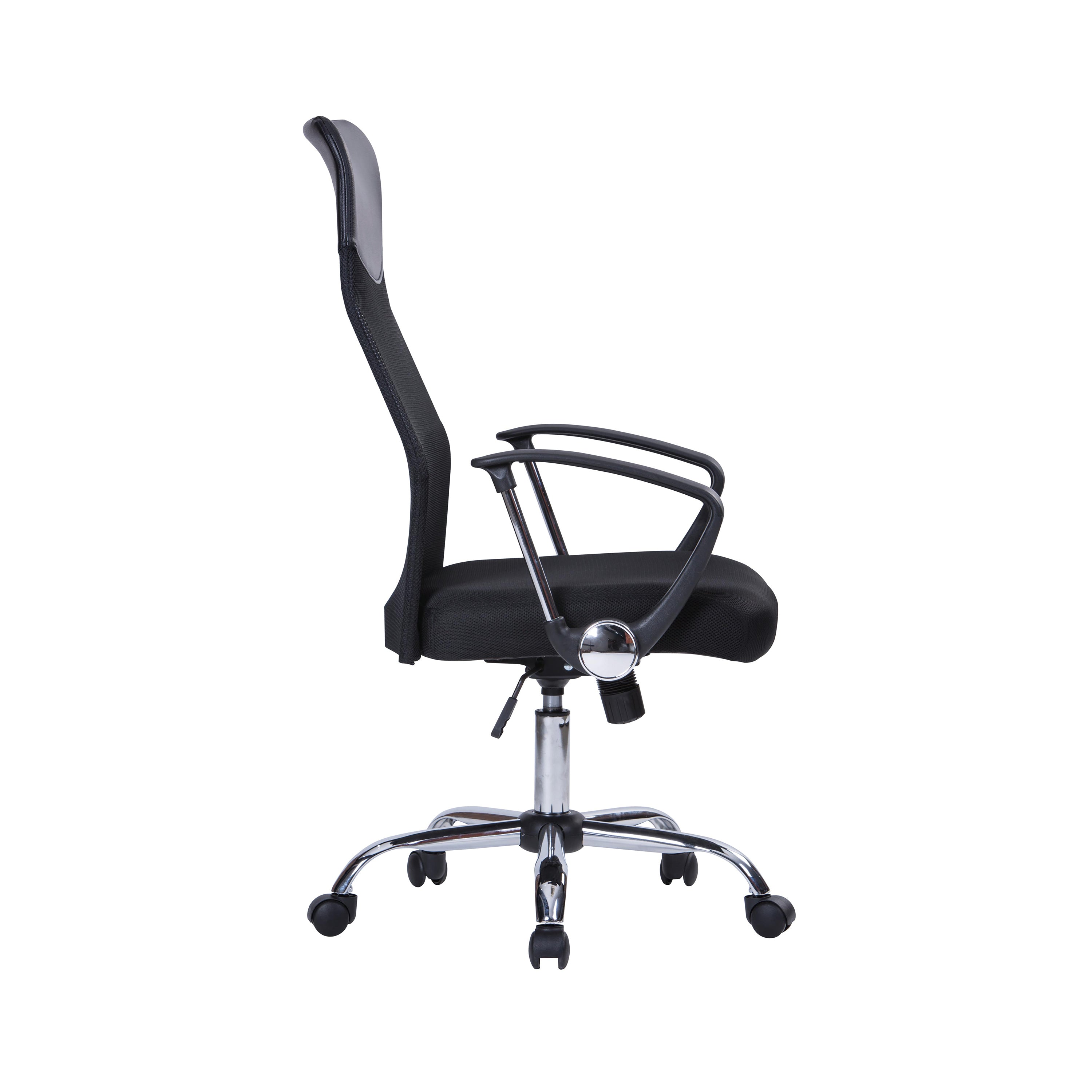 Jemini Carlos Mesh Back Chair With Arms 650x650x1090mm Black Kf77909