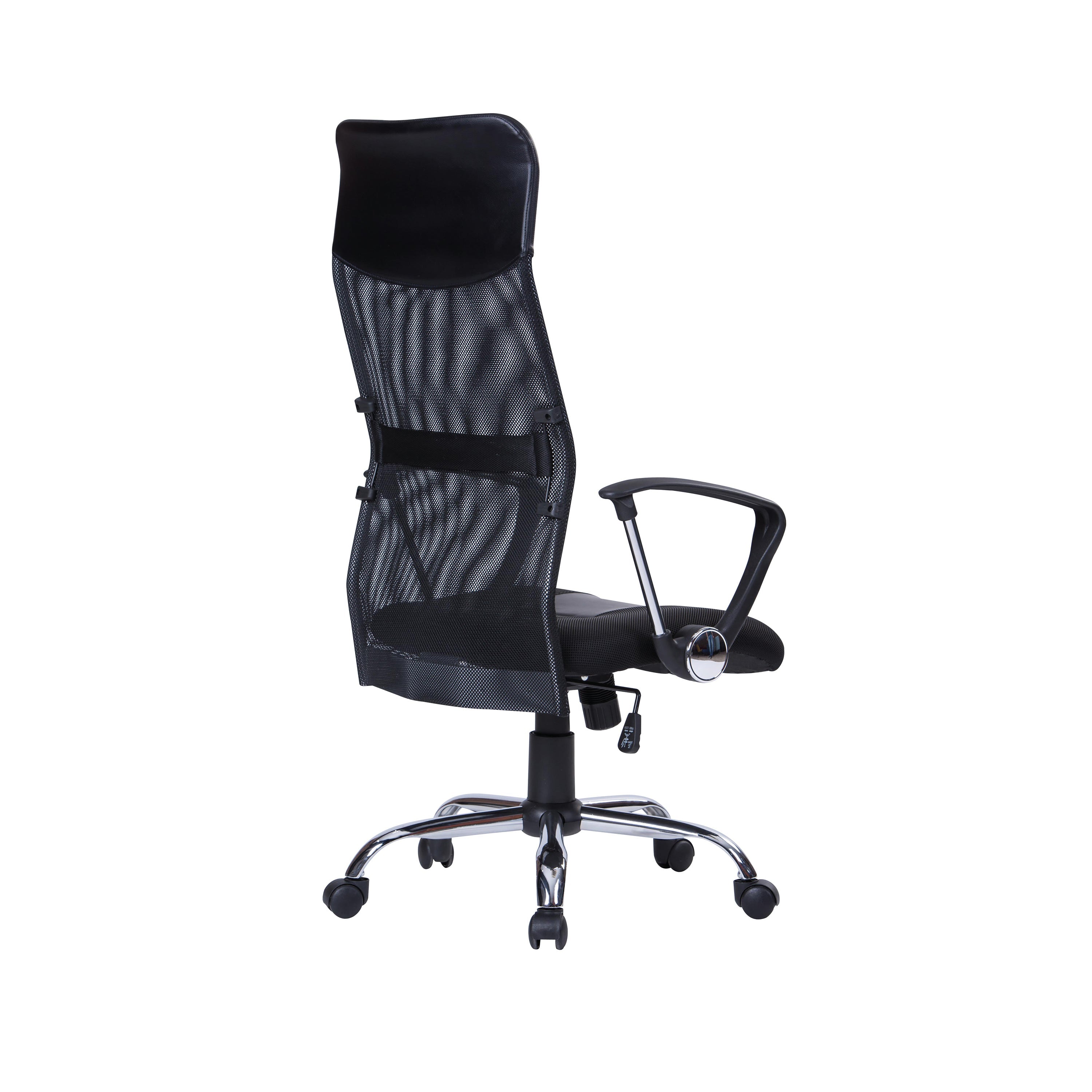 Jemini Carlos Mesh Back Chair With Arms 650x650x1090mm Black Kf77909