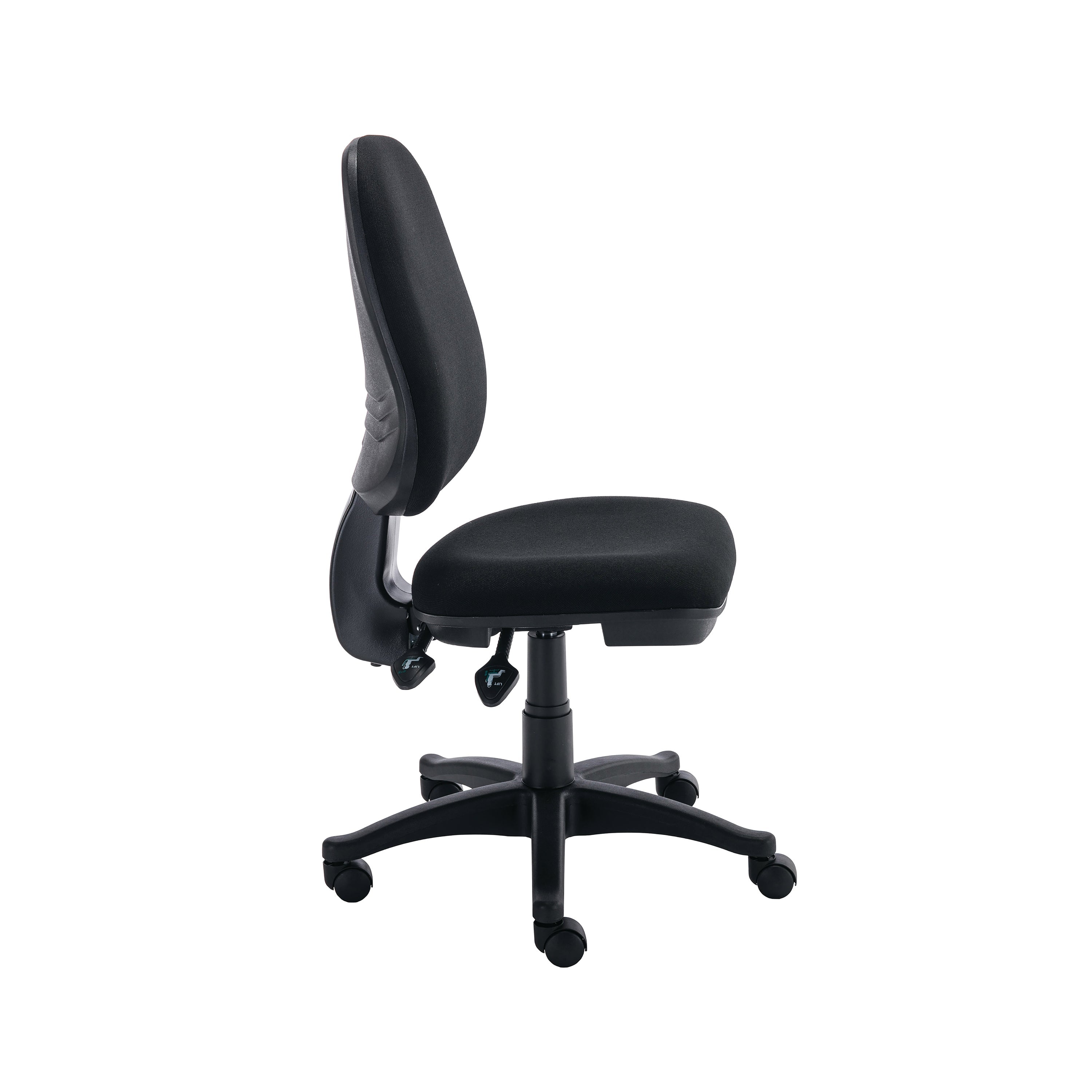 Polaris Nesta Operator Chair 2 Lever Upholstered 590x555x1090mm Black Kf77949