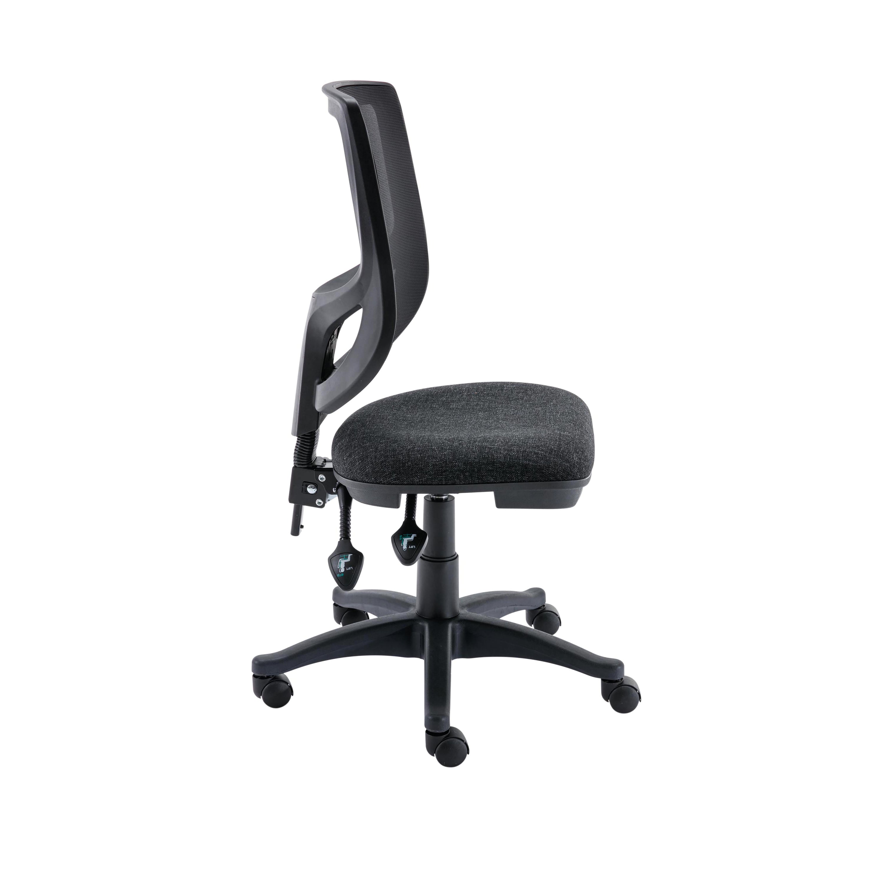 Polaris Nesta Mesh Back Operator Chair 2 Lever 590x900x1050mm Charcoal Kf77951