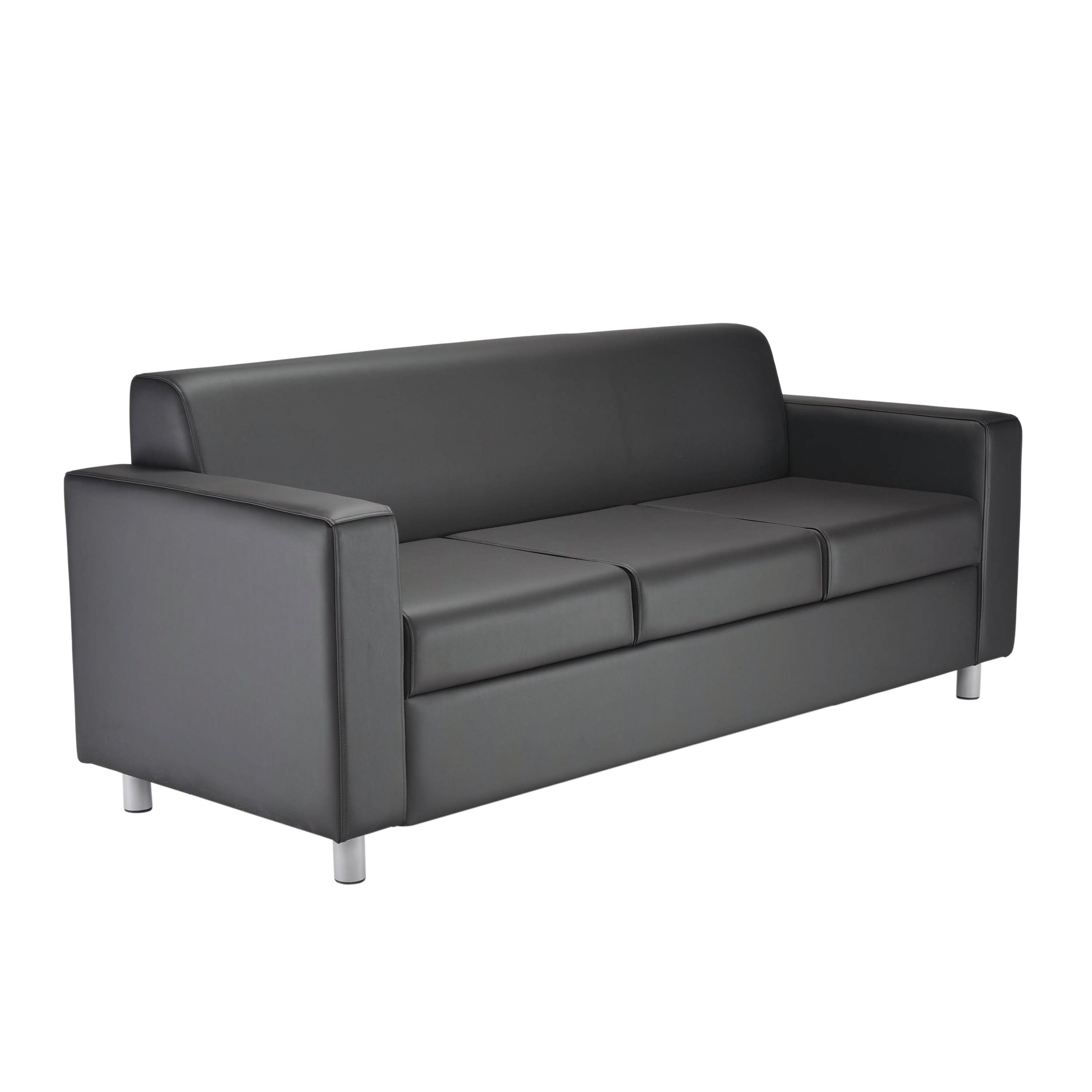 Jemini Iceberg 3 Seater Sofa 1930x750x800mm Polyurethane Black Kf78026