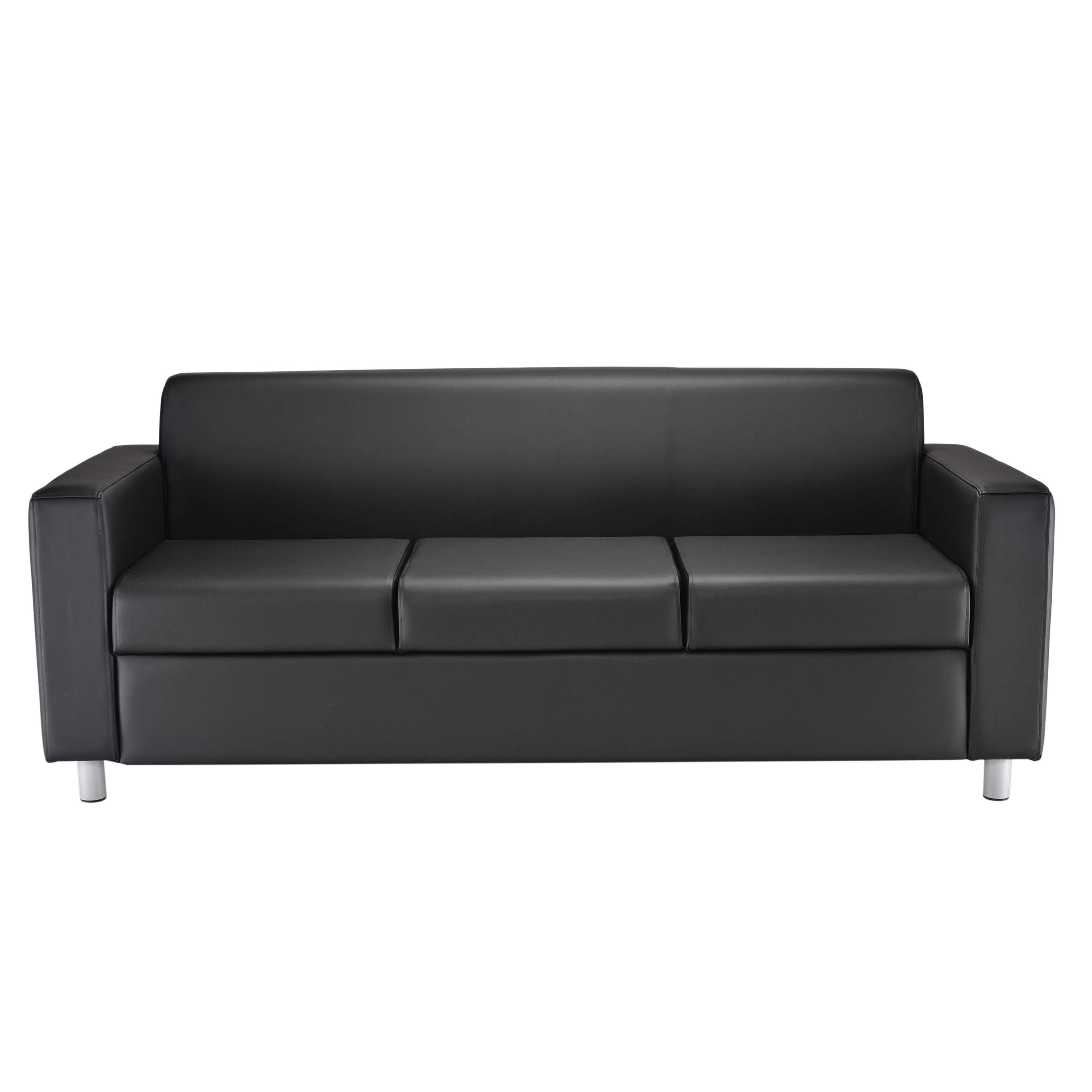 Jemini Iceberg 3 Seater Sofa 1930x750x800mm Polyurethane Black Kf78026