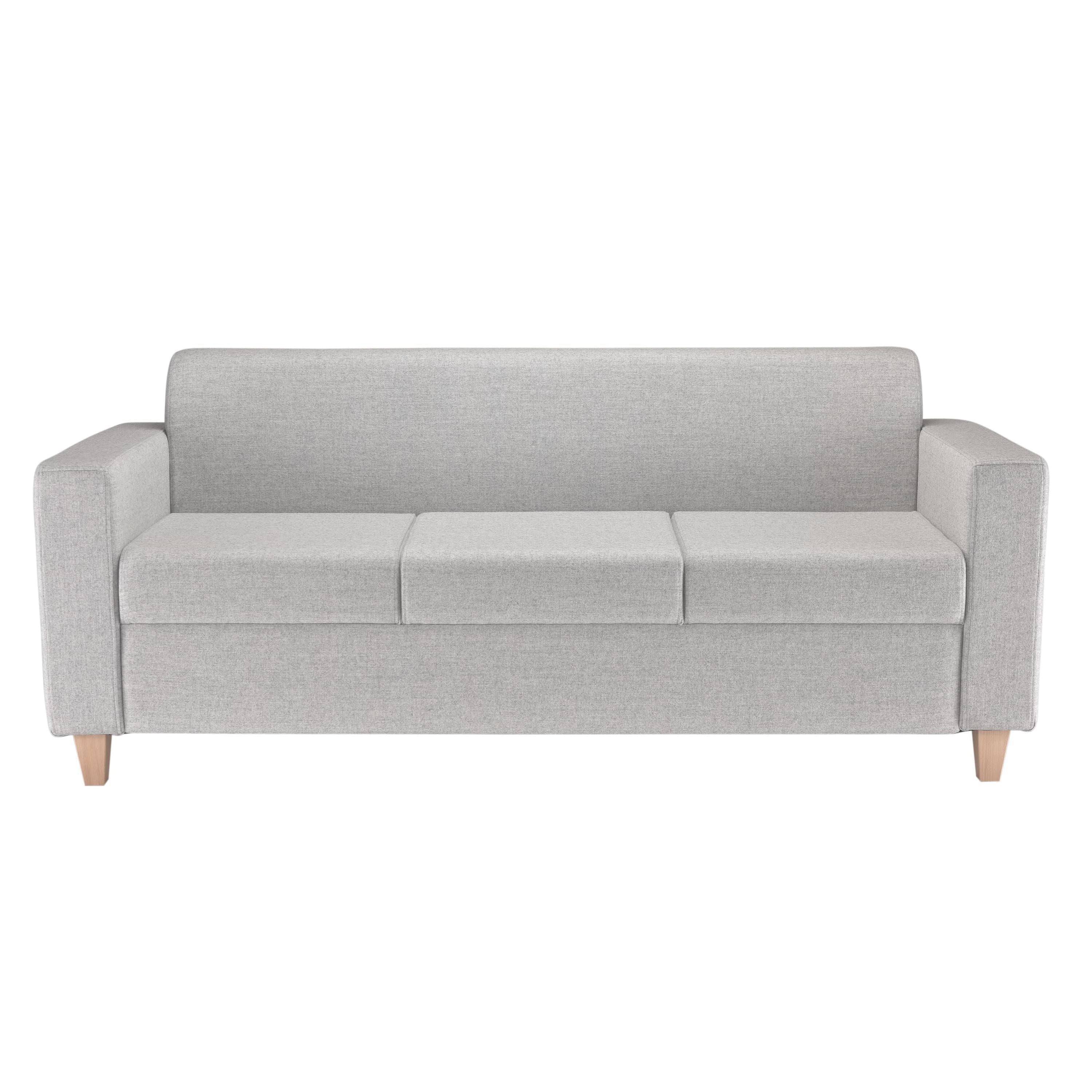 Jemini Iceberg 3 Seater Sofa 1930x750x800mm With Wooden Feet Fabric Band 1 Kf78027