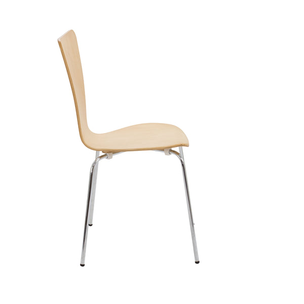 Jemini Picasso Wooden Chair Beech/chrome Kf78109