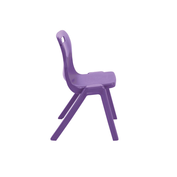 Titan One Piece Classroom Chair 482x510x829mm Purple Kf78529