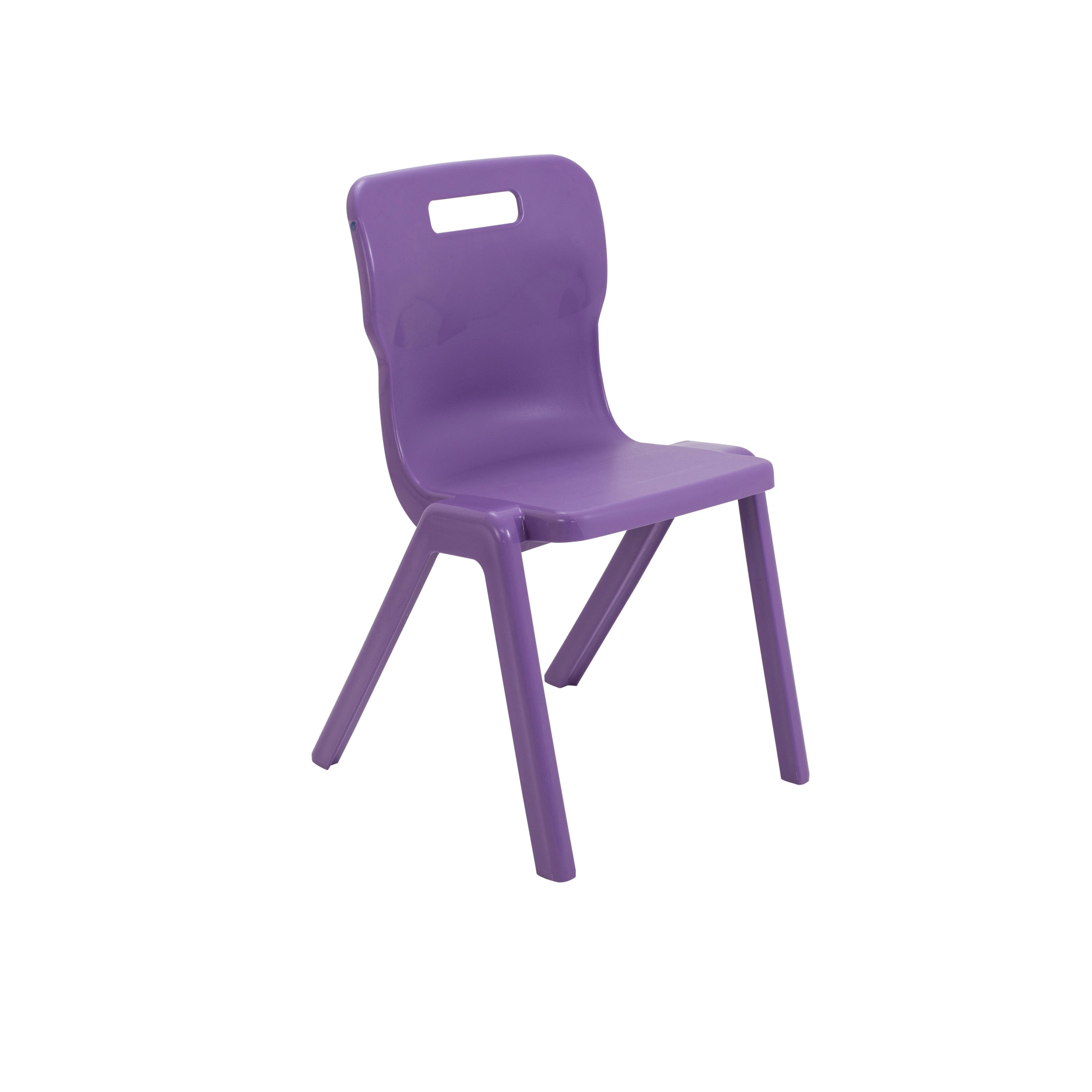 Titan One Piece Classroom Chair 482x510x829mm Purple – (Pack of 10)