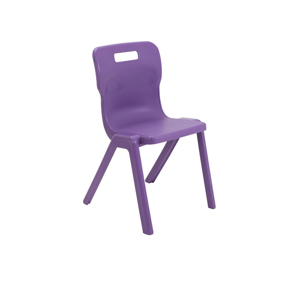 Titan One Piece Classroom Chair 482x510x829mm Purple – (Pack of 10)