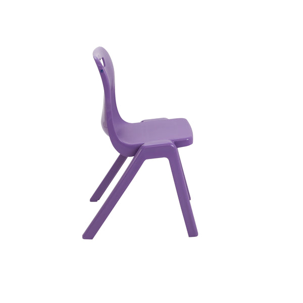 Titan One Piece Classroom Chair 482x510x829mm Purple – (Pack of 10)