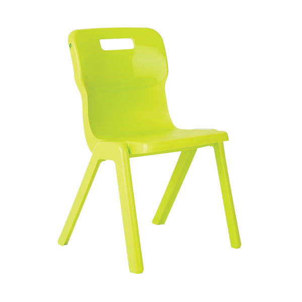 Titan One Piece Classroom Chair 482x510x829mm Lime – (Pack of 30)