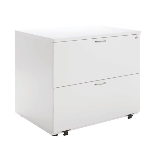 Jemini 2 Drawer Desk Side Filing Cabinet 850x630x770mm White Kf78665