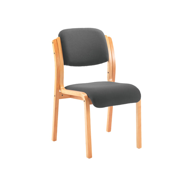 Jemini Wood Frame Side Chair 640x640x845mm Charcoal Kf78680