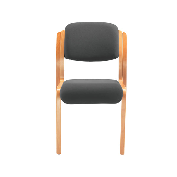 Jemini Wood Frame Side Chair 640x640x845mm Charcoal Kf78680