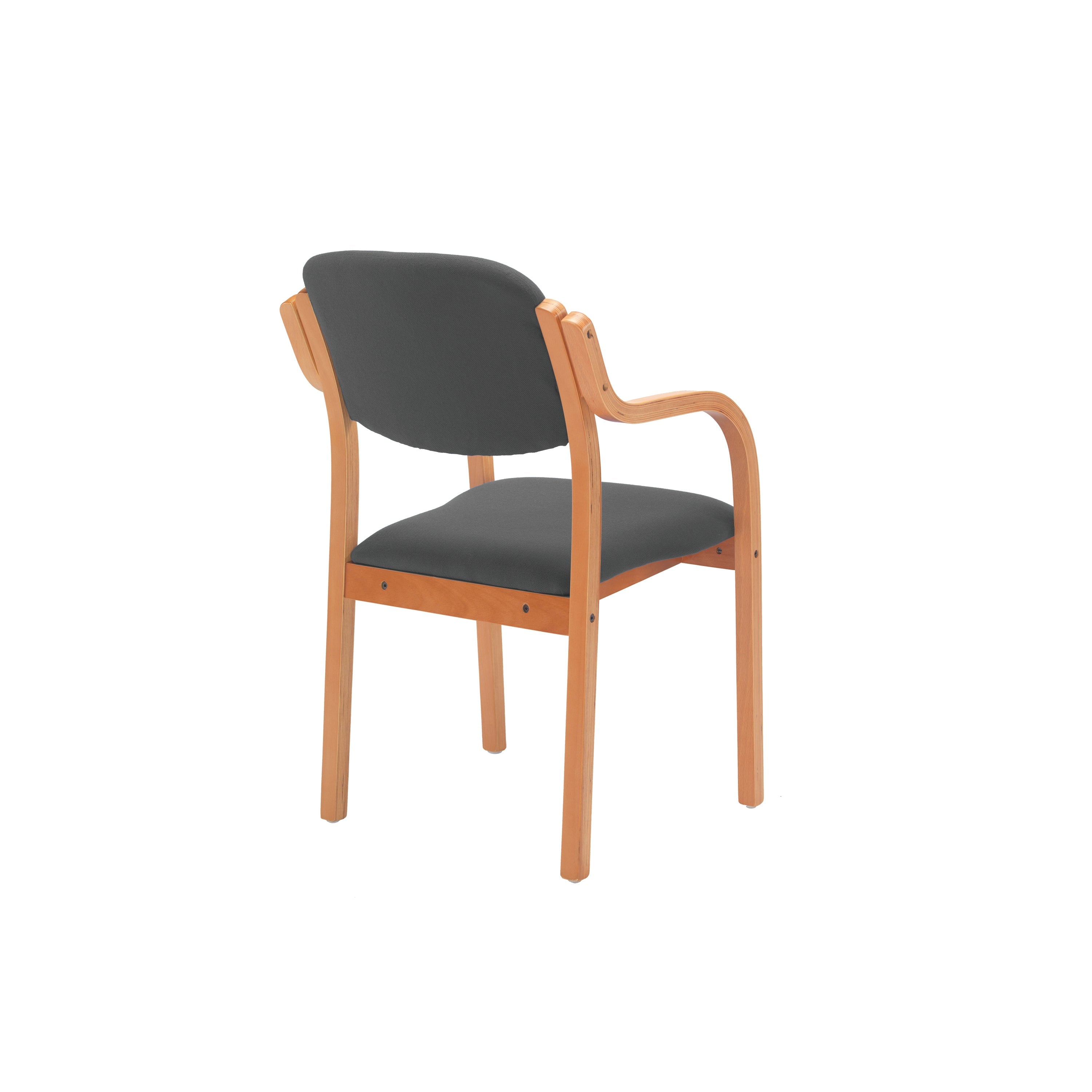 Jemini Wood Frame Arm Chair 700x700x850mm Charcoal Kf78681