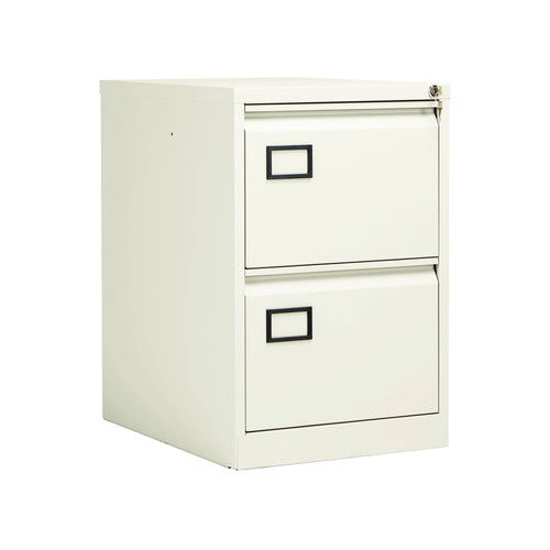 Jemini 2 Drawer Filing Cabinet Lockable 470x622x711mm White Kf78706