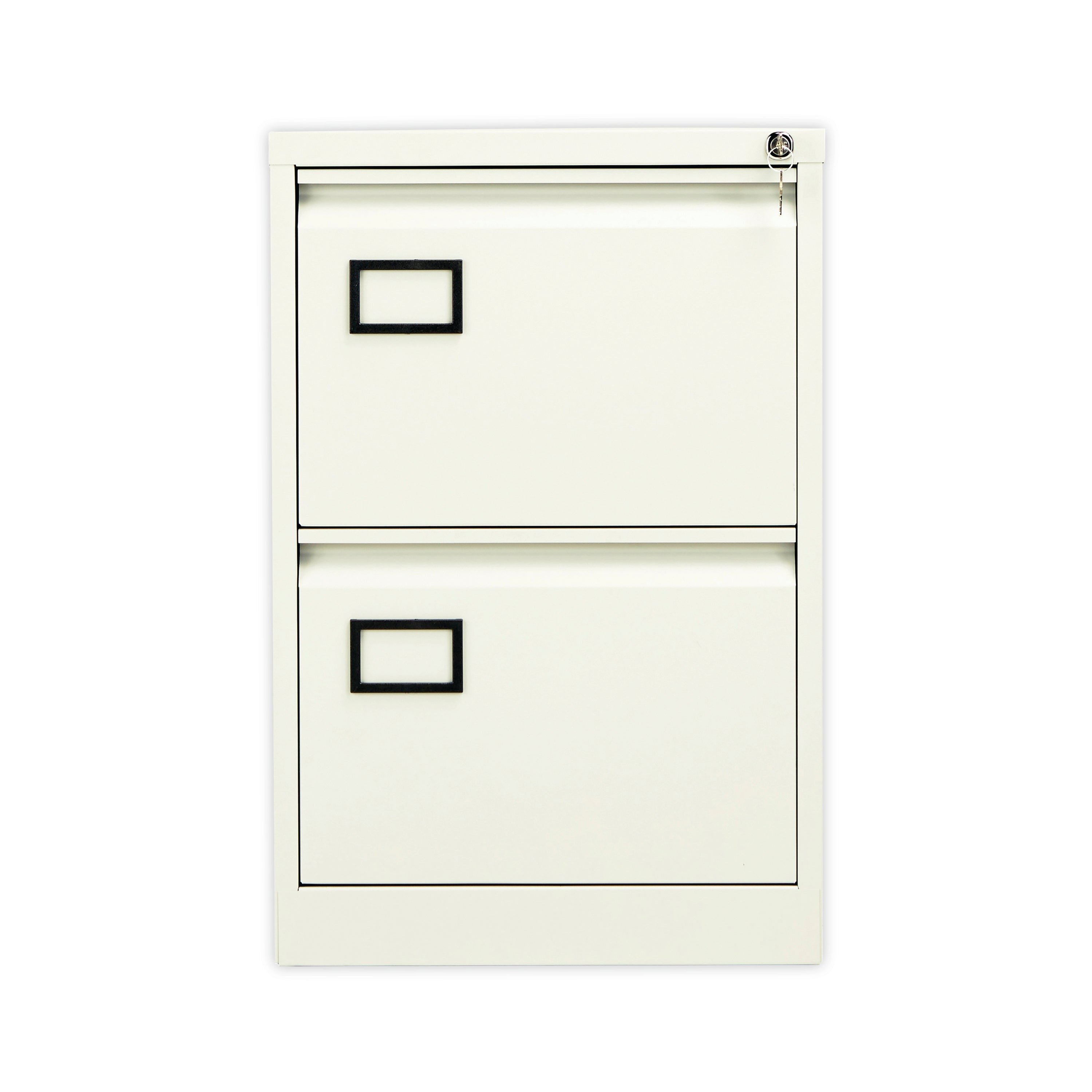 Jemini 2 Drawer Filing Cabinet Lockable 470x622x711mm White Kf78706